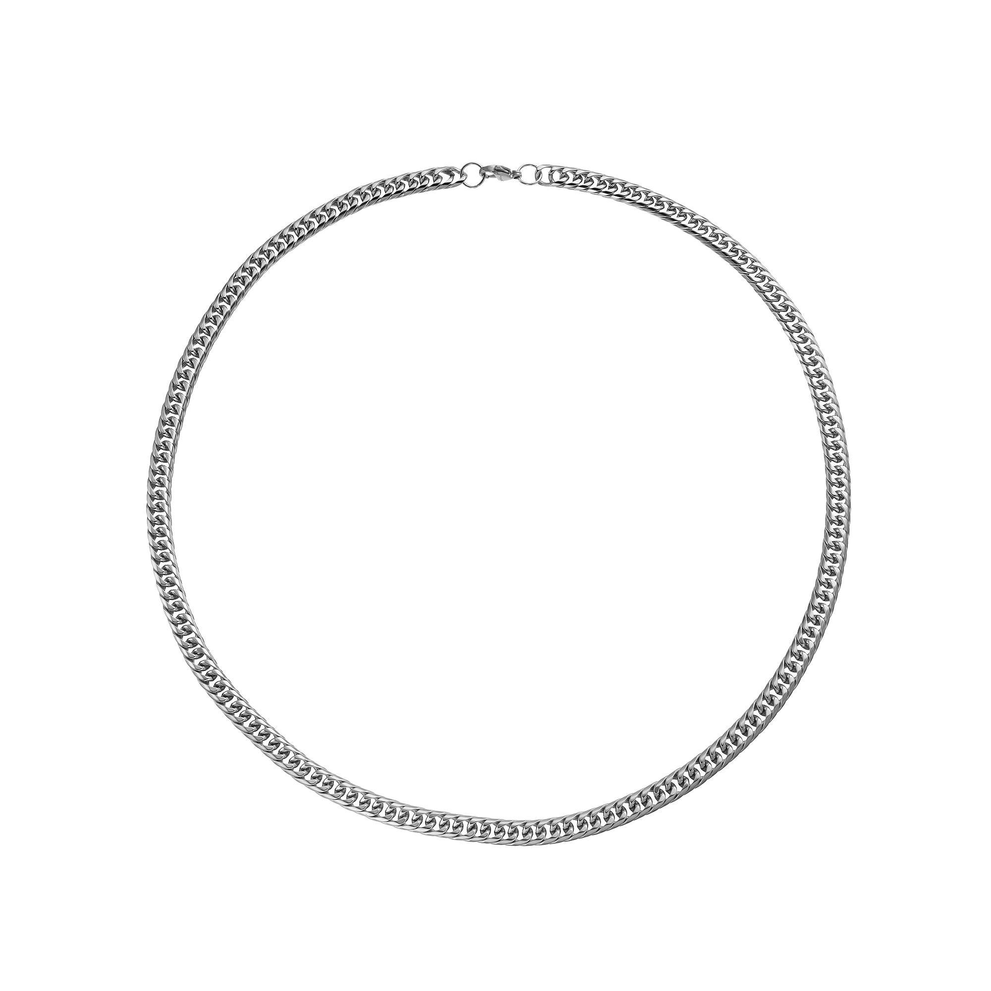 Kristen Kesho Stainless Steel Double Curb Chain Necklace, Men's, Size: 26" Product Image