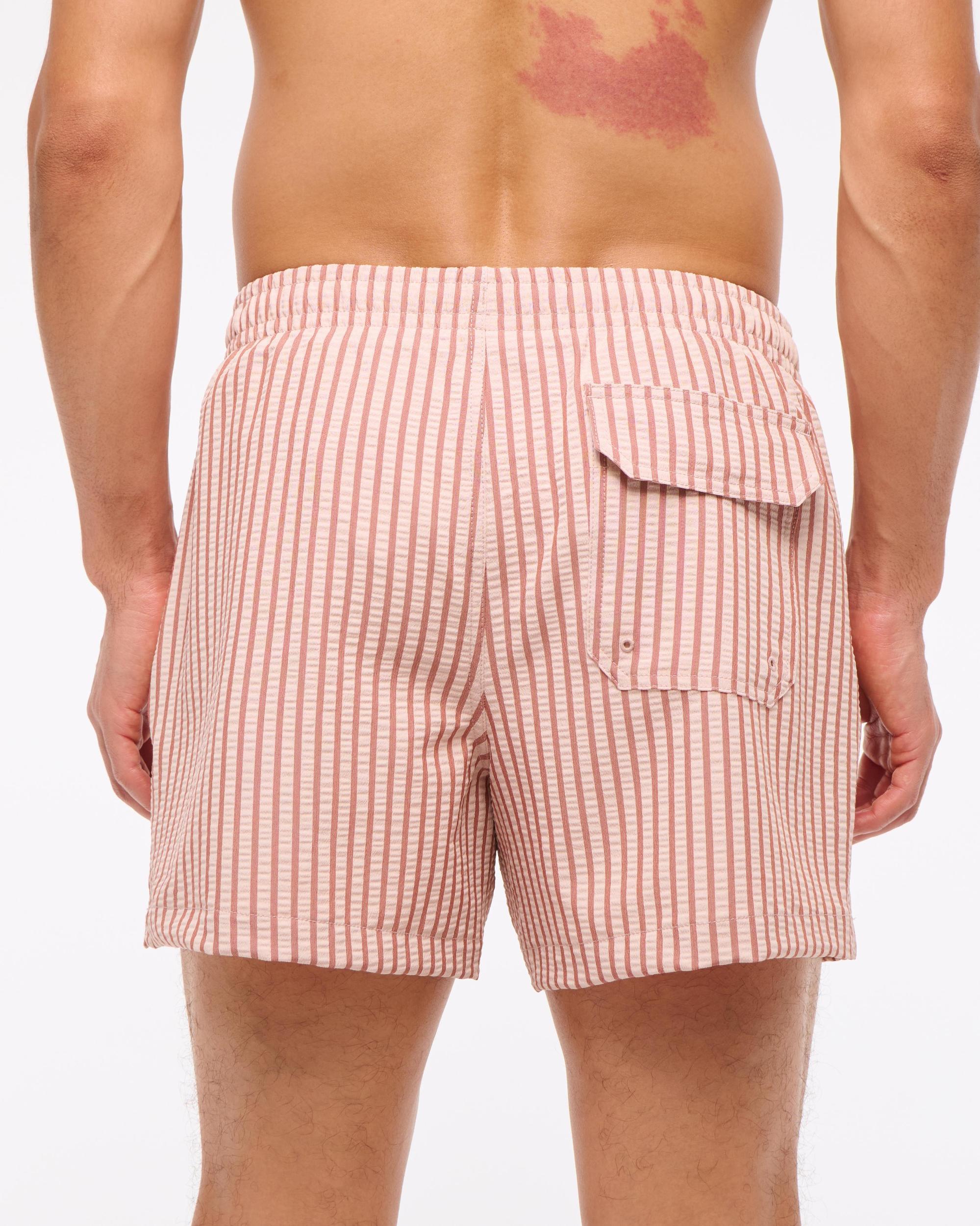 Pull-On Wide Seersucker Swim Trunk Product Image