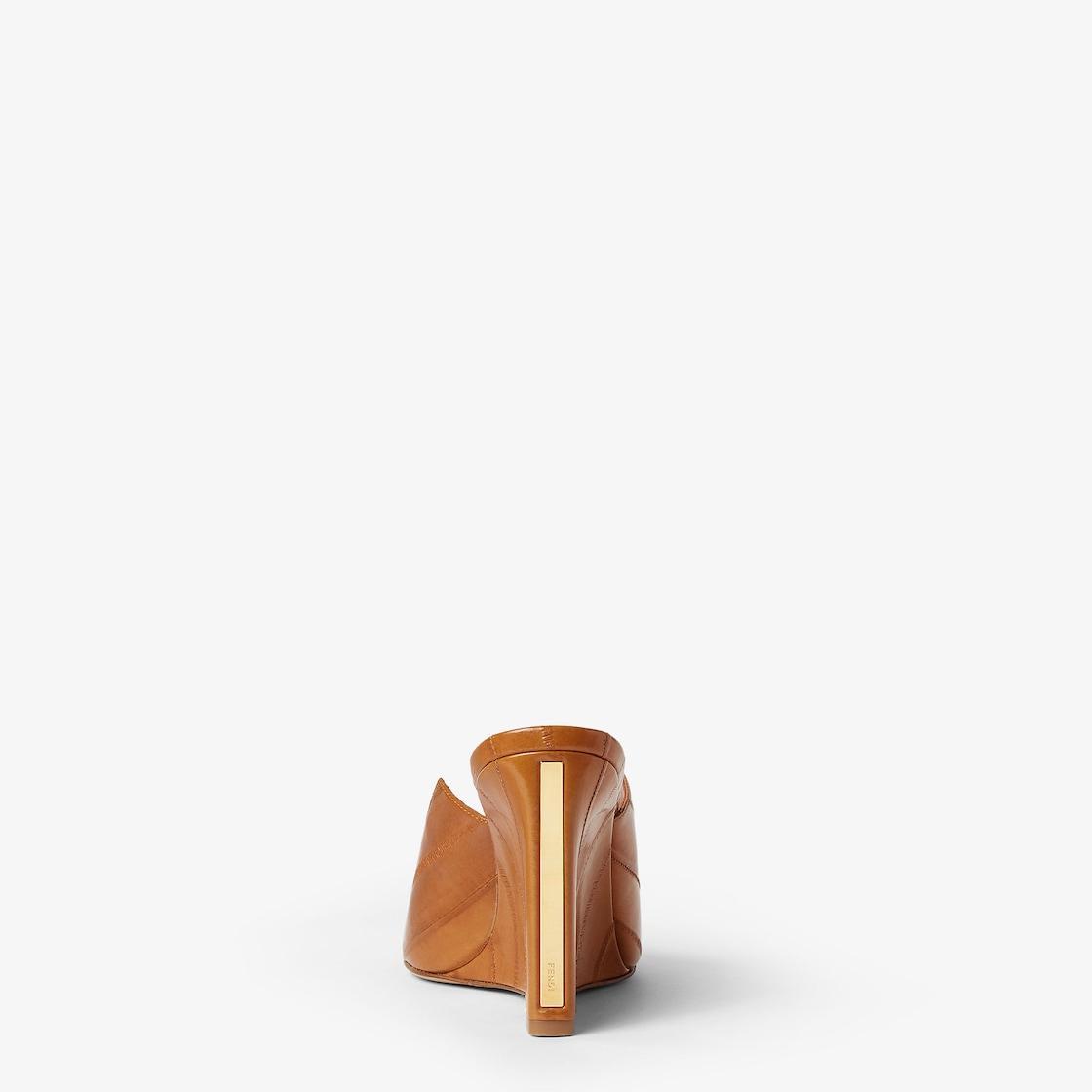 Fendi ArcoBeige hagfish leather sandals Product Image