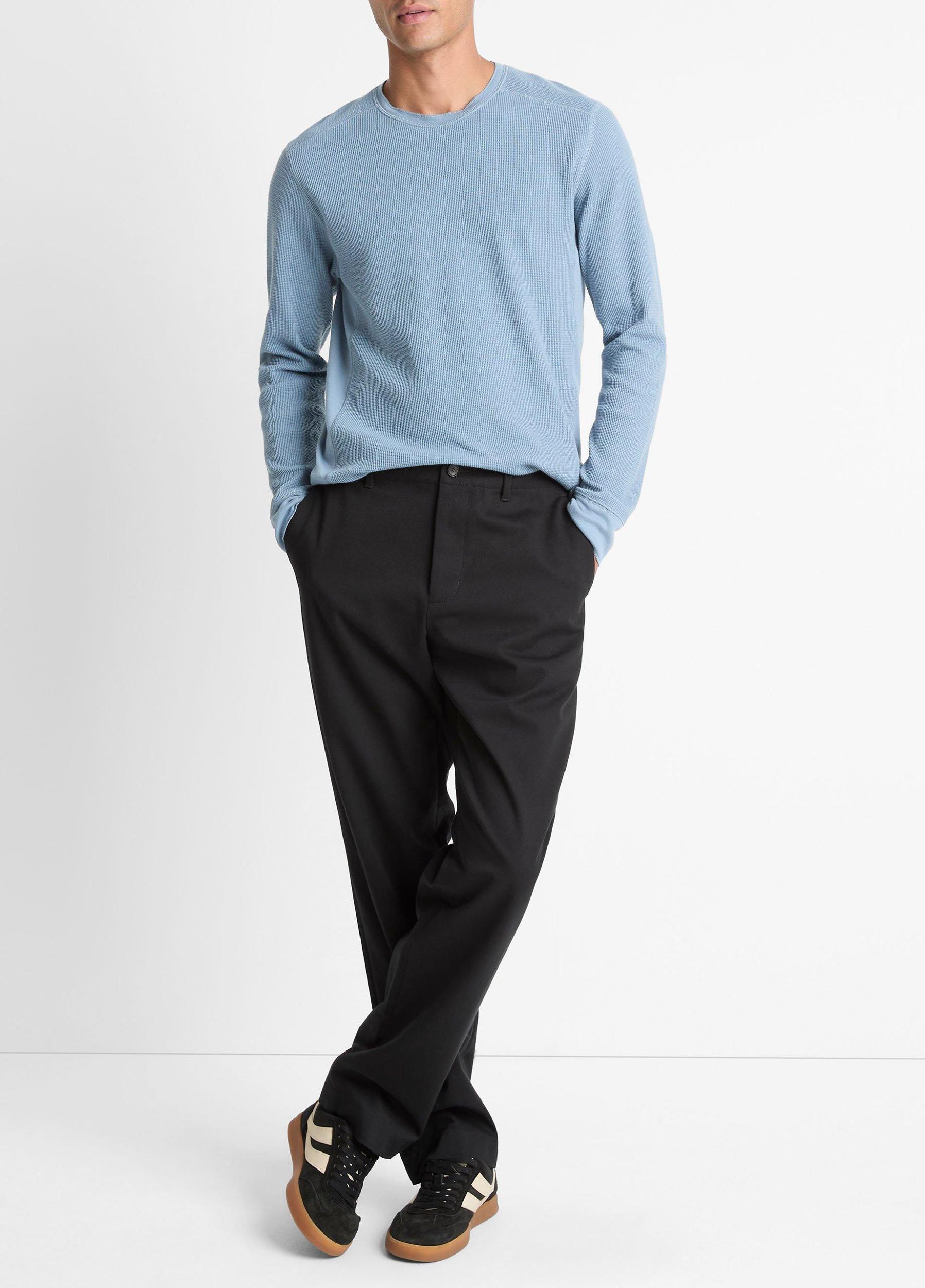 Pima Cotton-Blend Thermal Long-Sleeve T-Shirt Product Image
