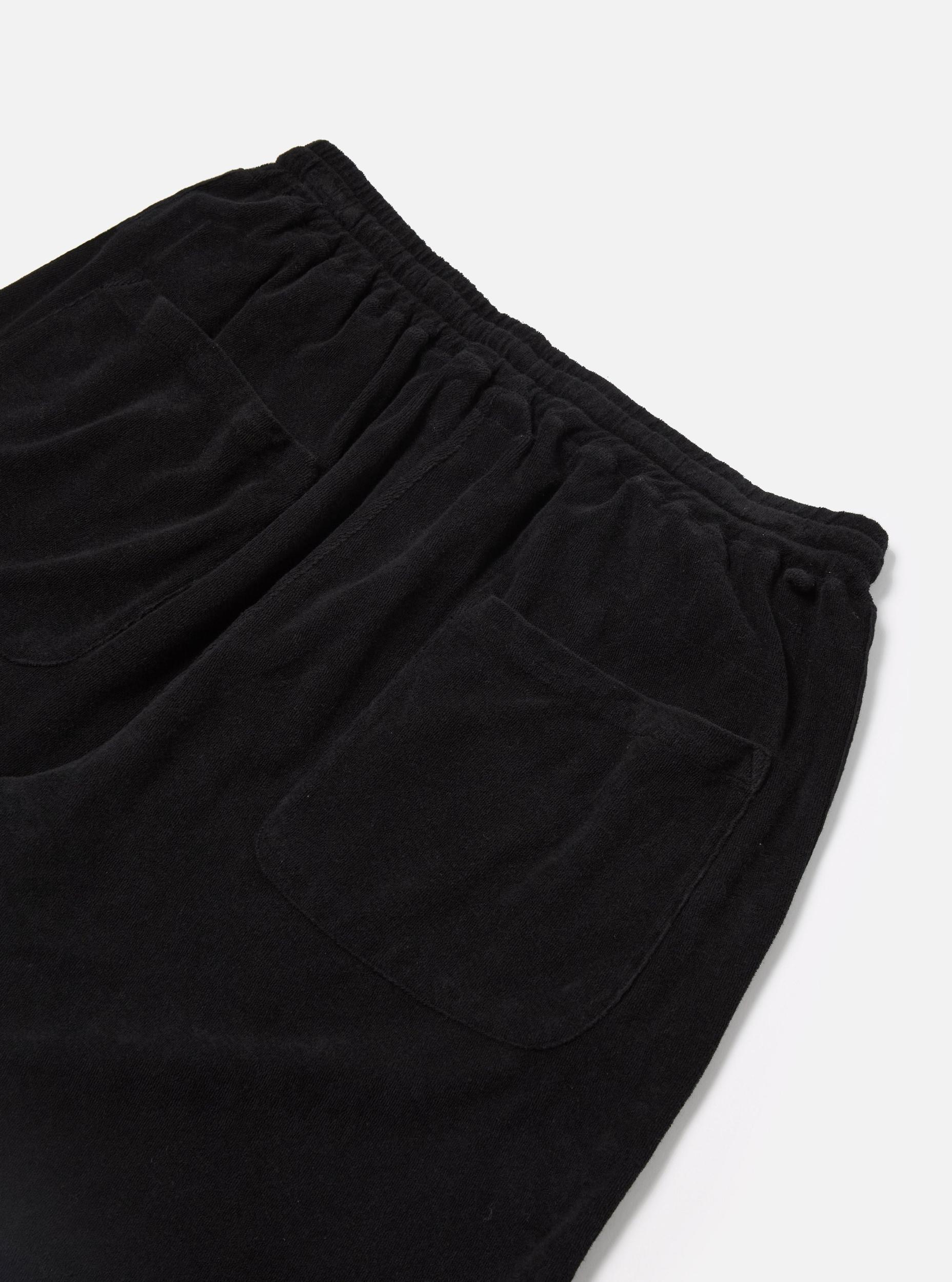 Black Light Weight Terry Simple Short Product Image