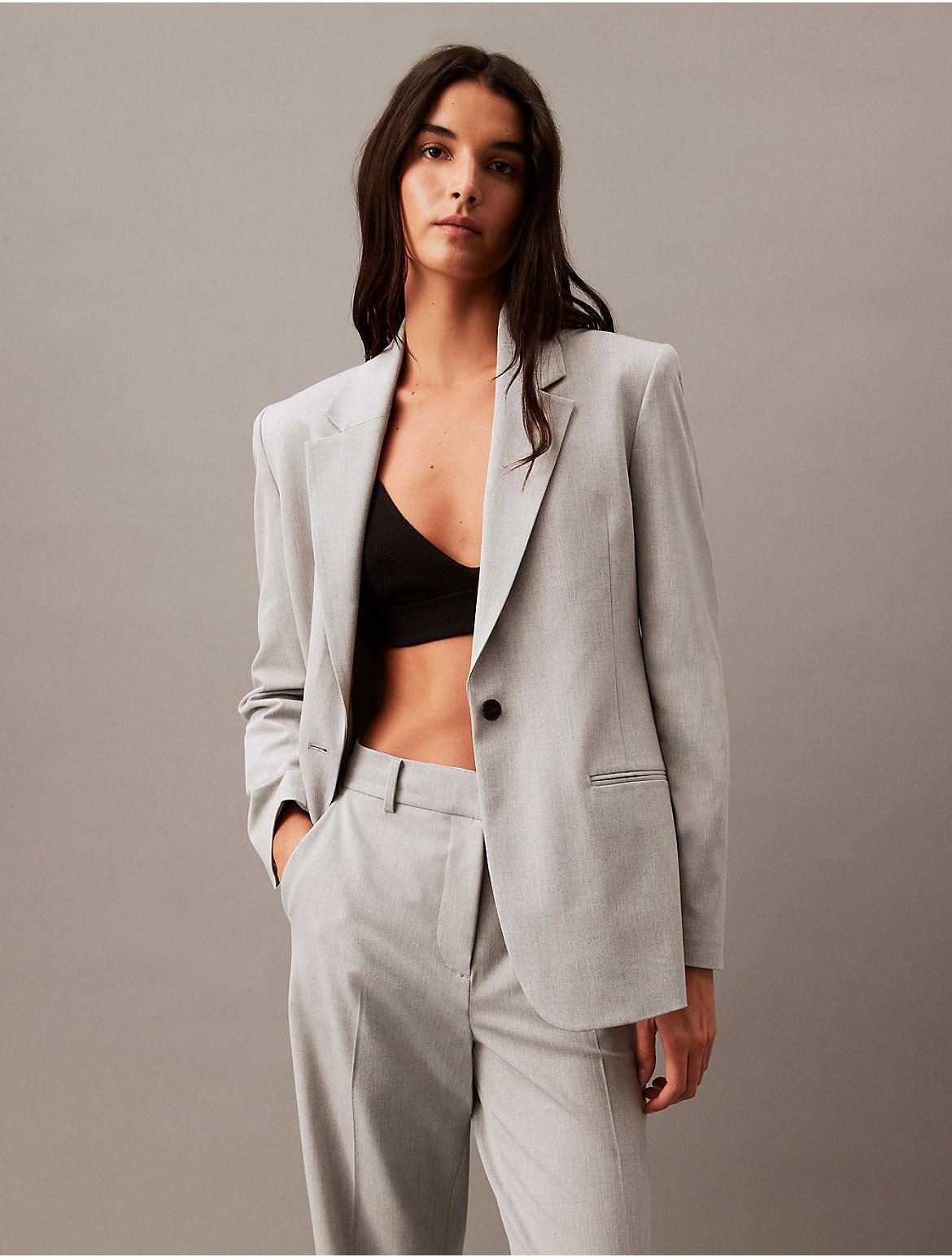 Calvin Klein Womens Refined Stretch Cinched Blazer - Black - XS Product Image