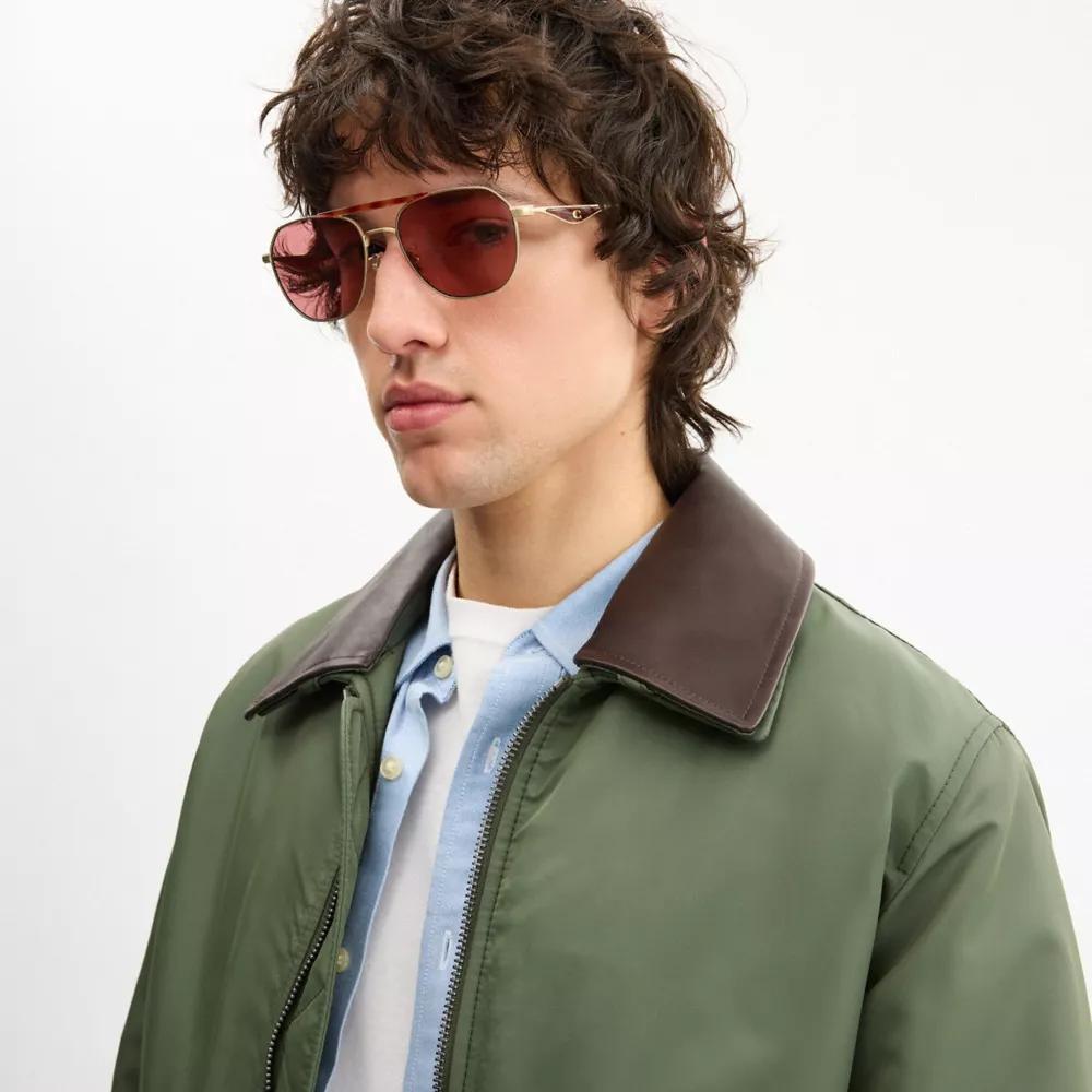 C Hardware Metal Navigator Sunglasses Product Image
