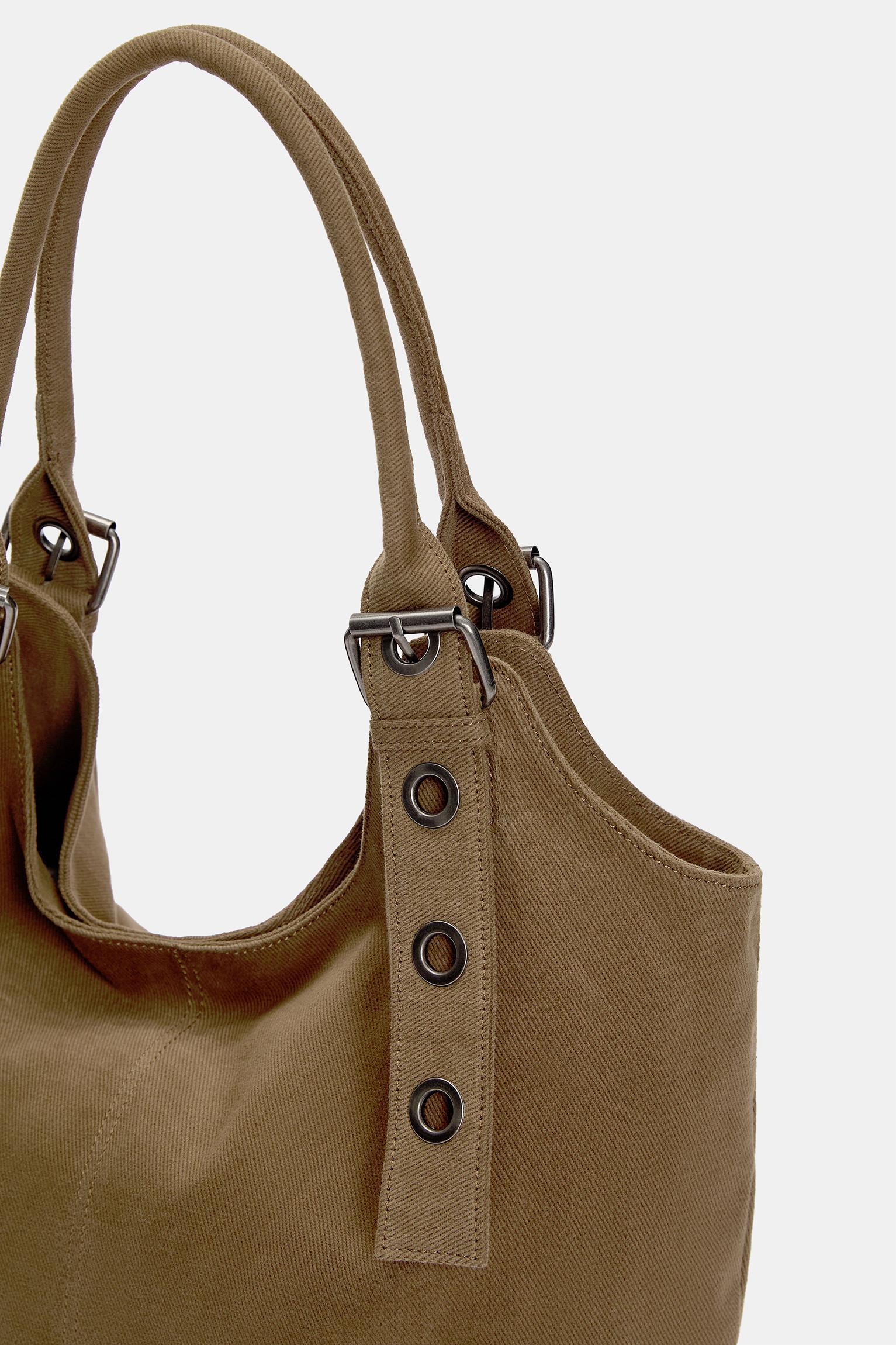 Buckled canvas tote bag Product Image
