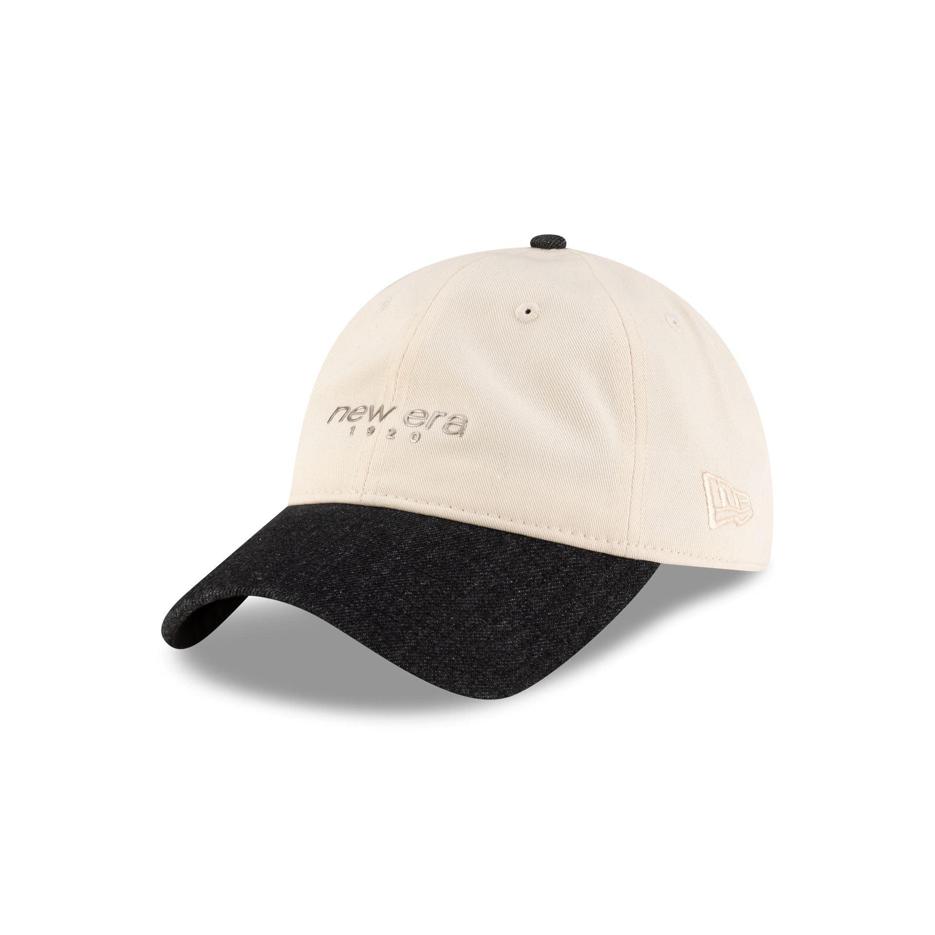 New Era Cap Two-Tone Black Denim 9TWENTY Adjustable Hat Male Product Image