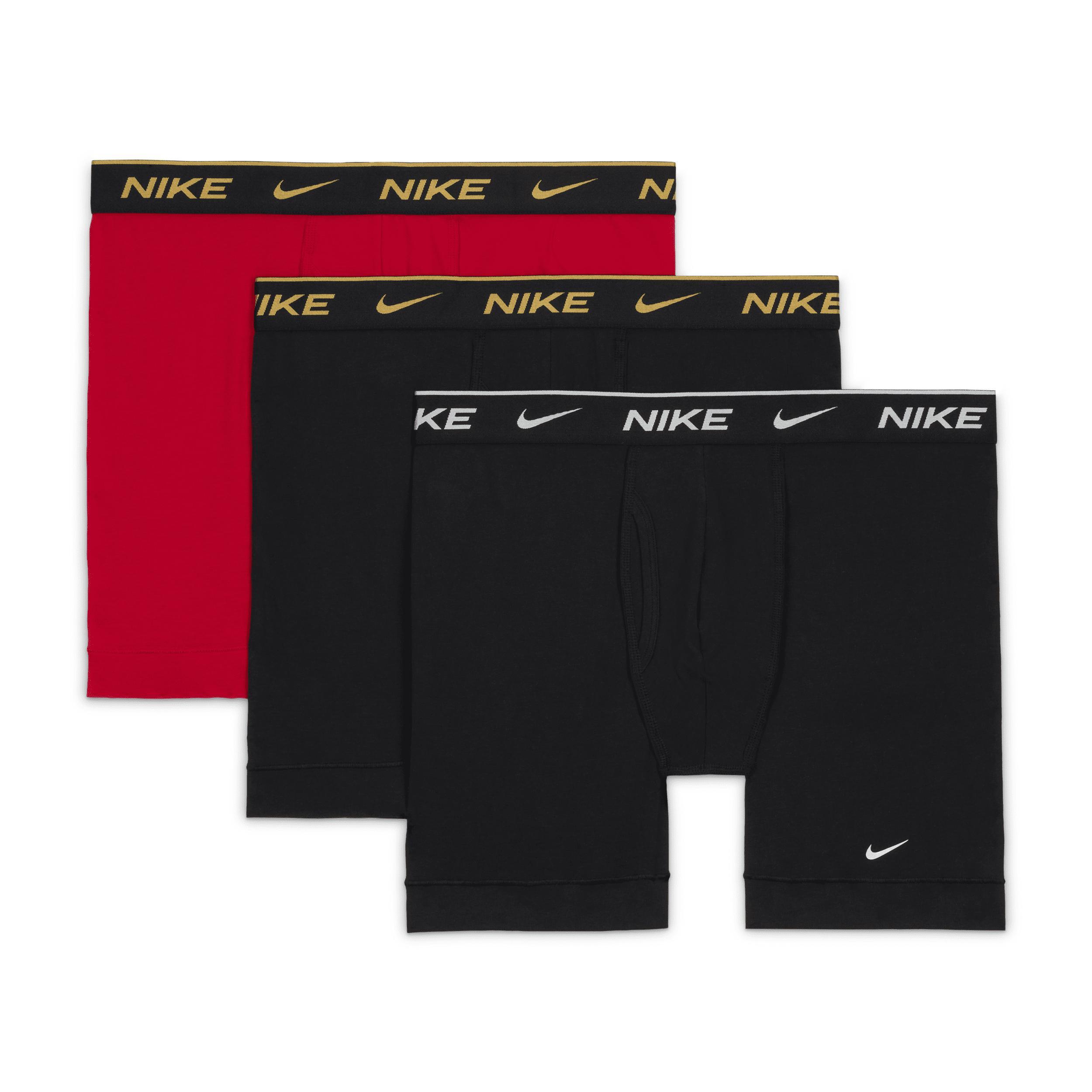 Nike Men's Dri-FIT Essential Cotton Stretch Boxer Briefs (3-Pack) Product Image