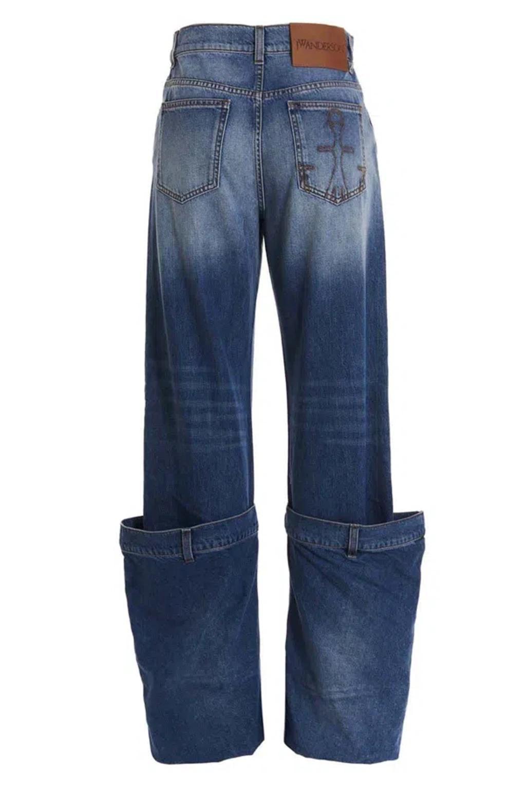 JW ANDERSON Maxi Turn-up Jeans In Blue Product Image