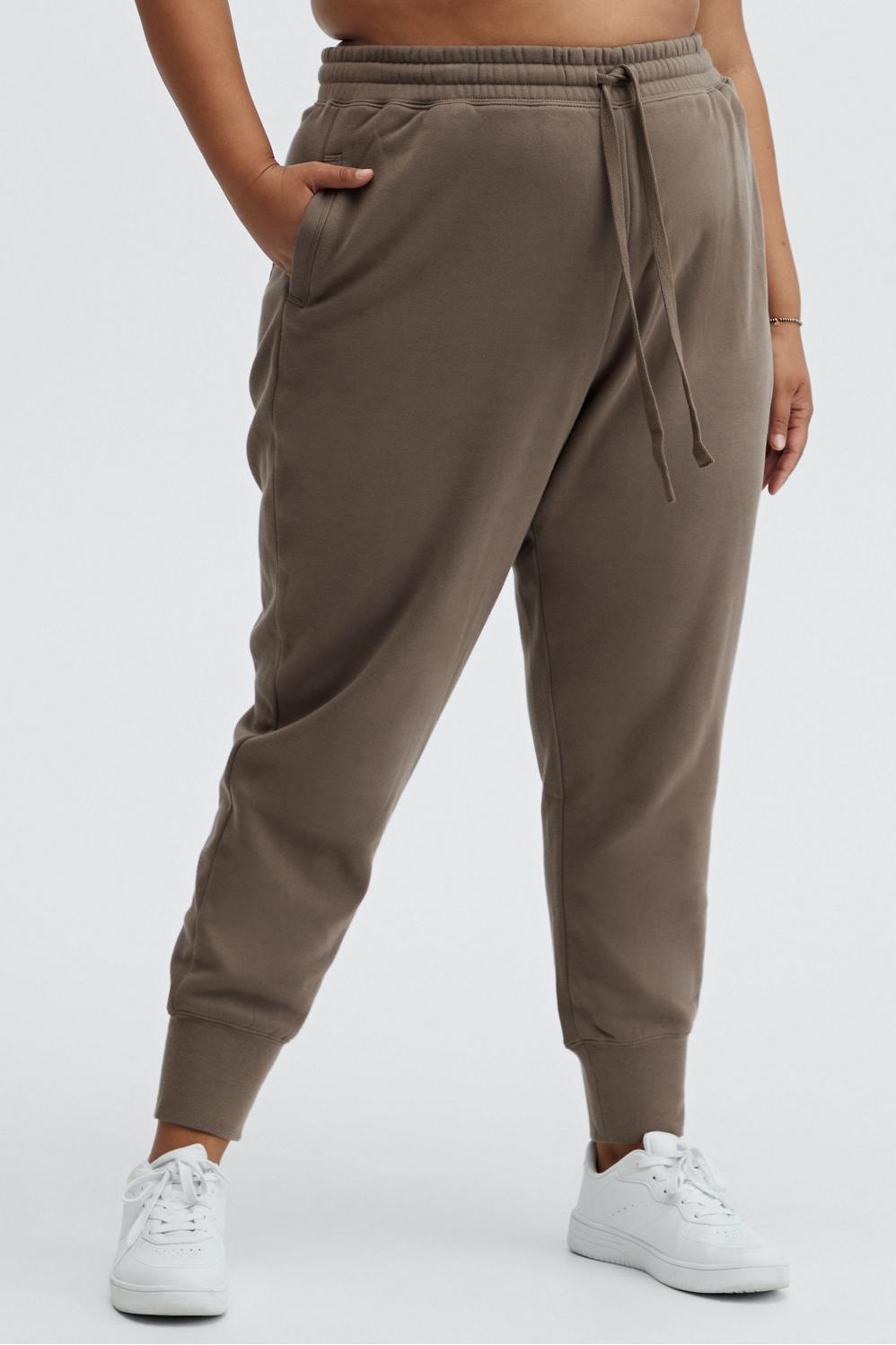 Fabletics Luxe Fleece Jogger Womens Frontier plus Size 4X Product Image