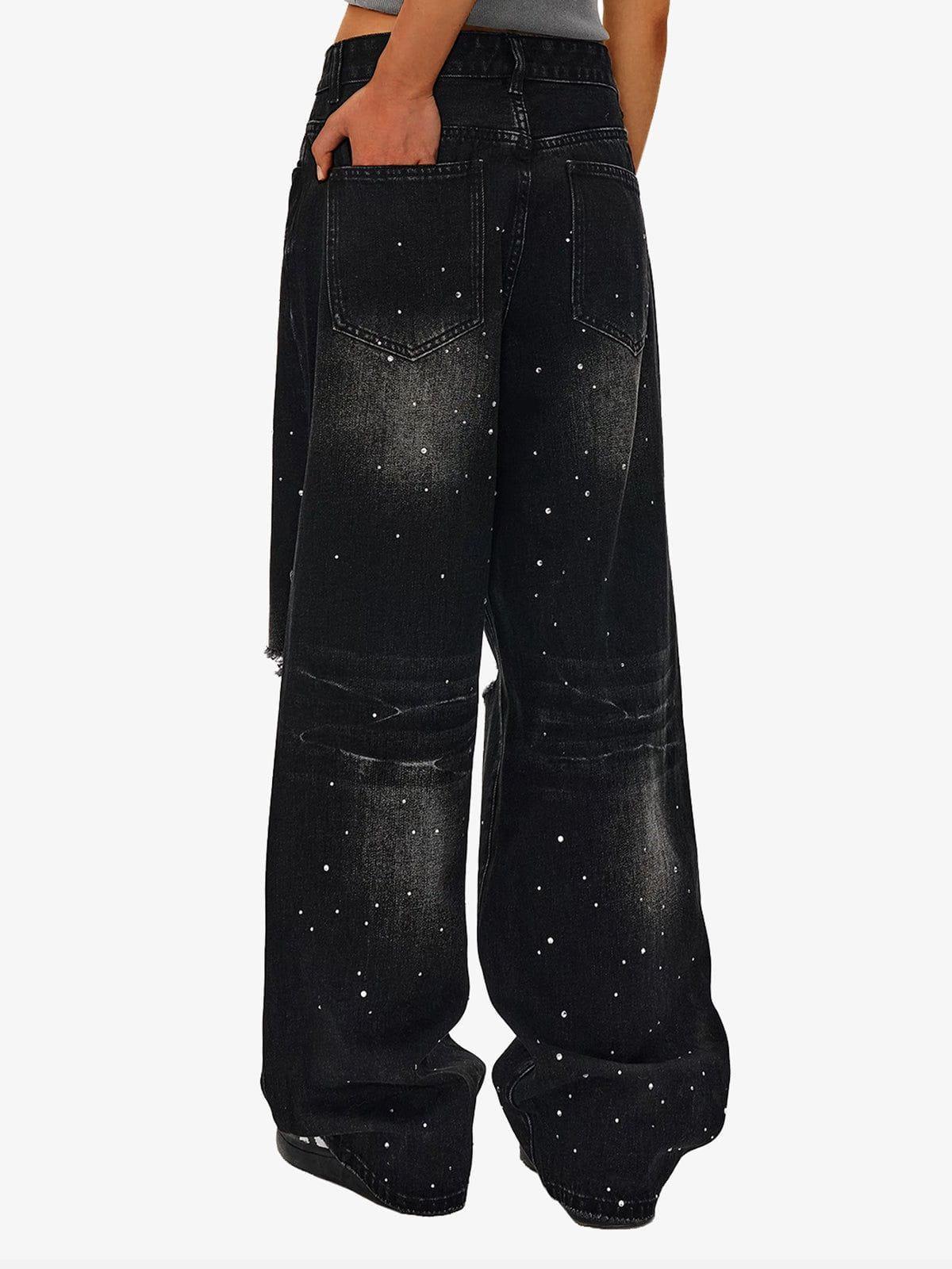 Aelfric Eden Rhinestone Baggy Jeans Product Image