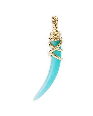 David Yurman 18K Yellow Gold Tusk Amulet with Amazonite Product Image