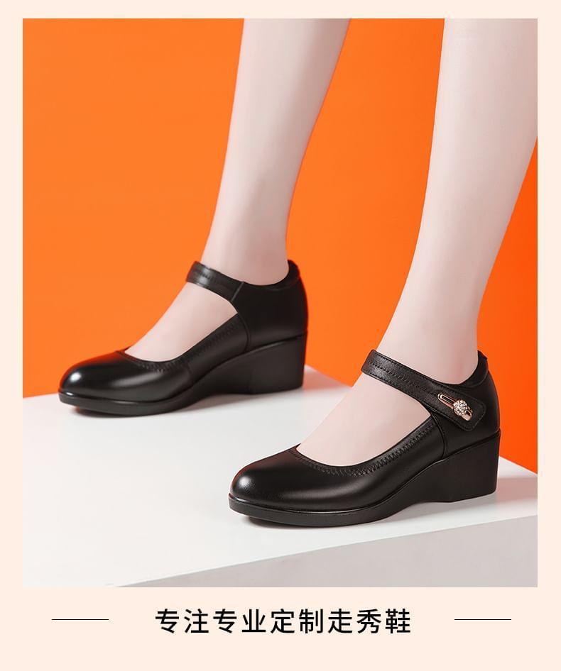 Platform Wedge Mary Jane Pumps Product Image