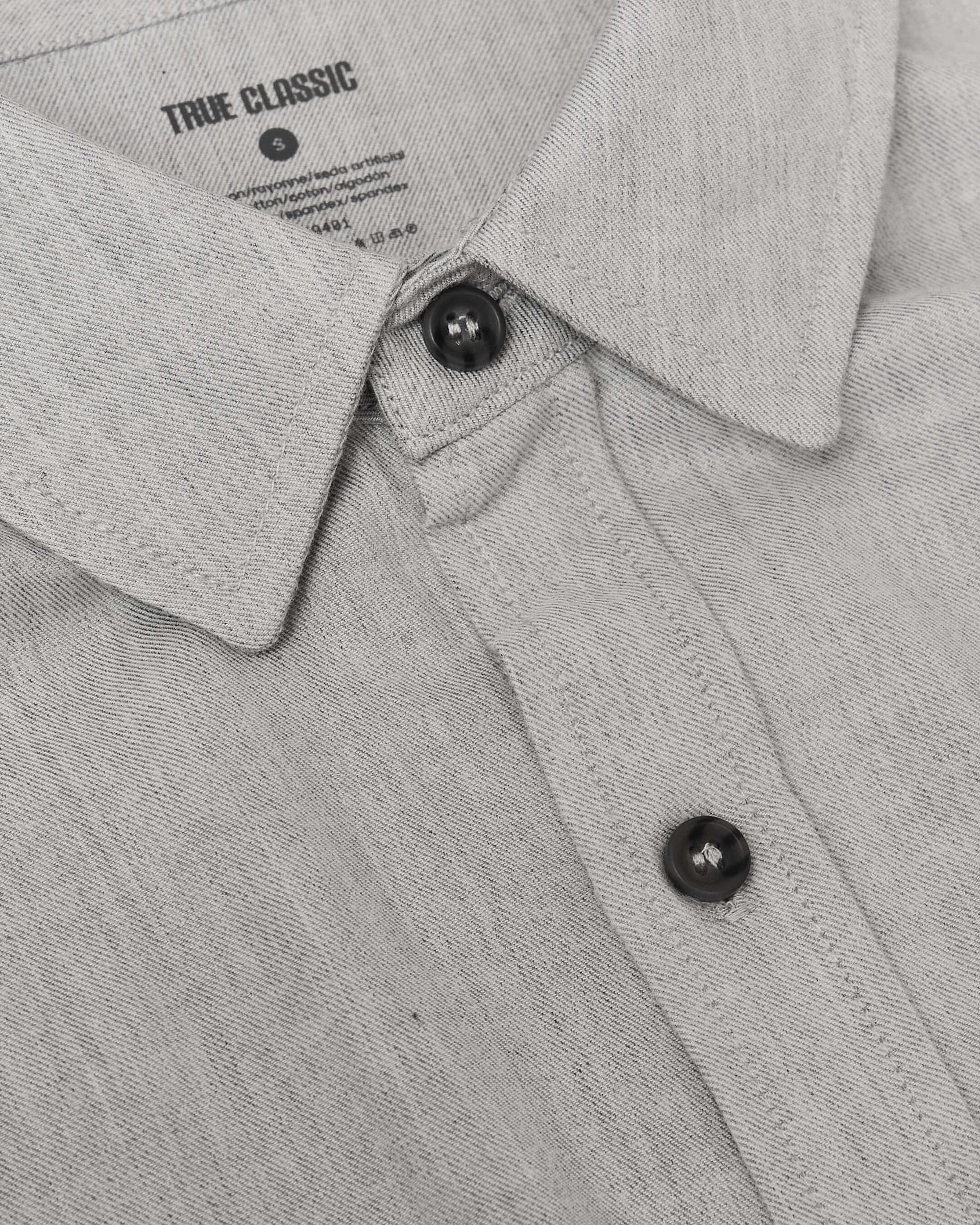Heather Gray Long Sleeve Lightweight Flannel Shirt Product Image