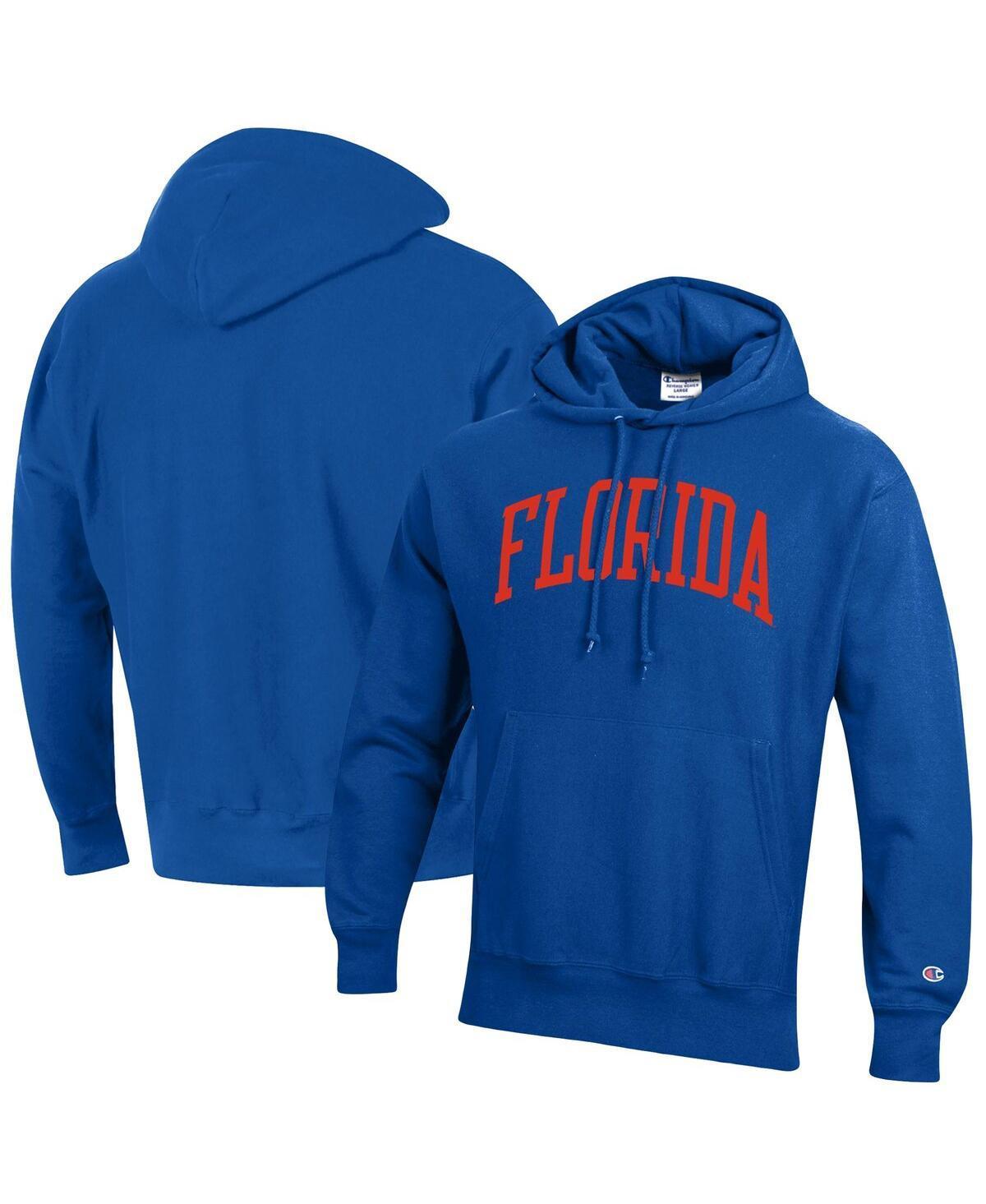 Men's Champion Royal Florida Gators Team Arch Reverse Weave Pullover Hoodie, Size: Medium, Blue Product Image