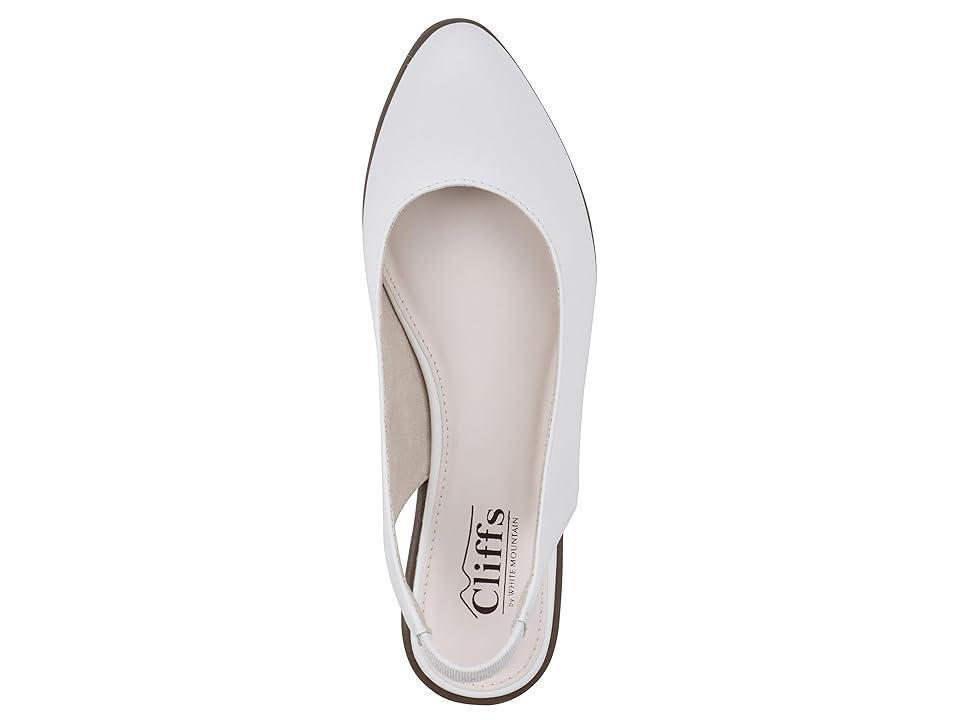 Cliffs by White Mountain Memory Women's Slingback Ballet Flats, Size: 8.5, White Smo Product Image