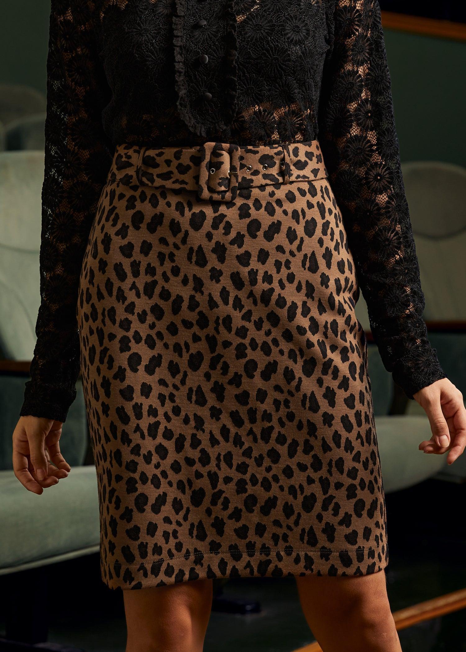 Oldie But a Goodie Belted Midi Pencil Skirt Product Image