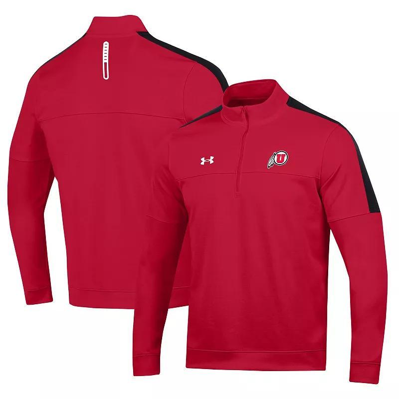 Men's Under Armour Red Utah Utes Midlayer Half-Zip Jacket, Size: 2XL, Ute Red Product Image