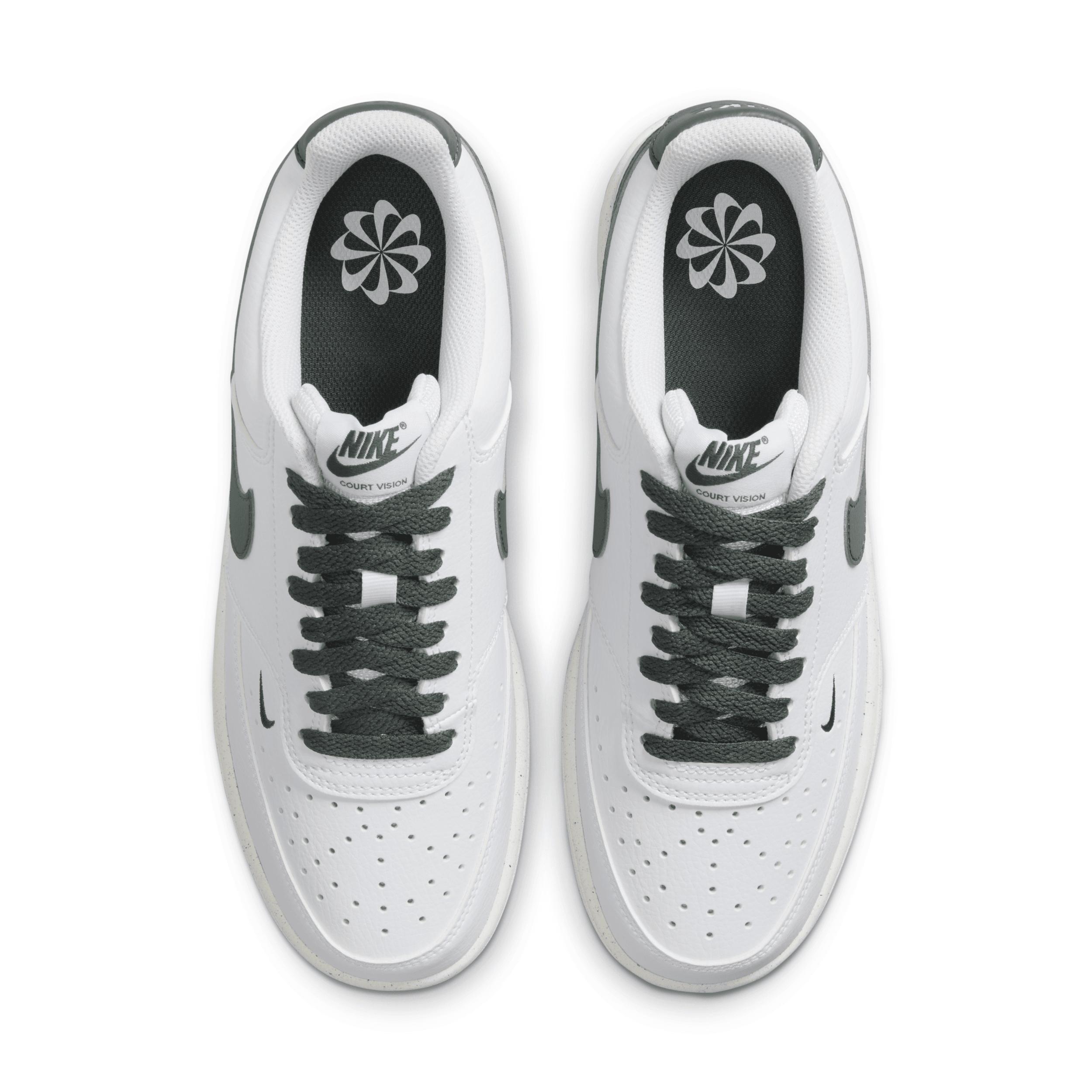 Nike Court Vision Next Nature Women's Low-Top Shoes, Size: 6.5, White Vintage Green Product Image