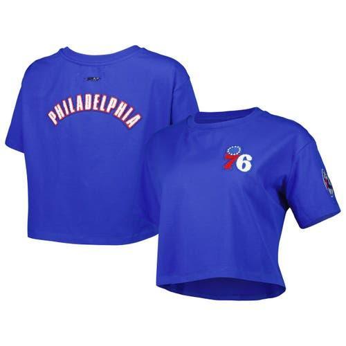 Womens Pro Standard Royal Philadelphia 76ers Classics Boxy T-shirt Product Image