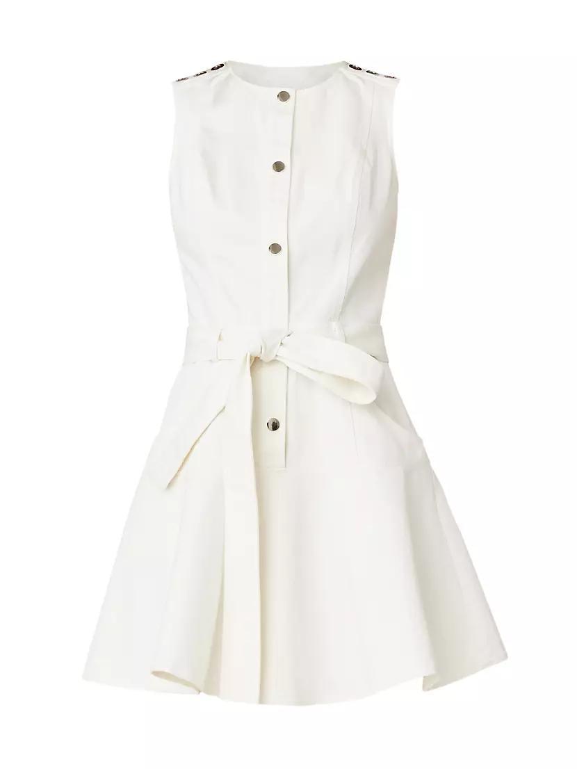 Anya Sleeveless Flounce Cotton Mini Dress Product Image