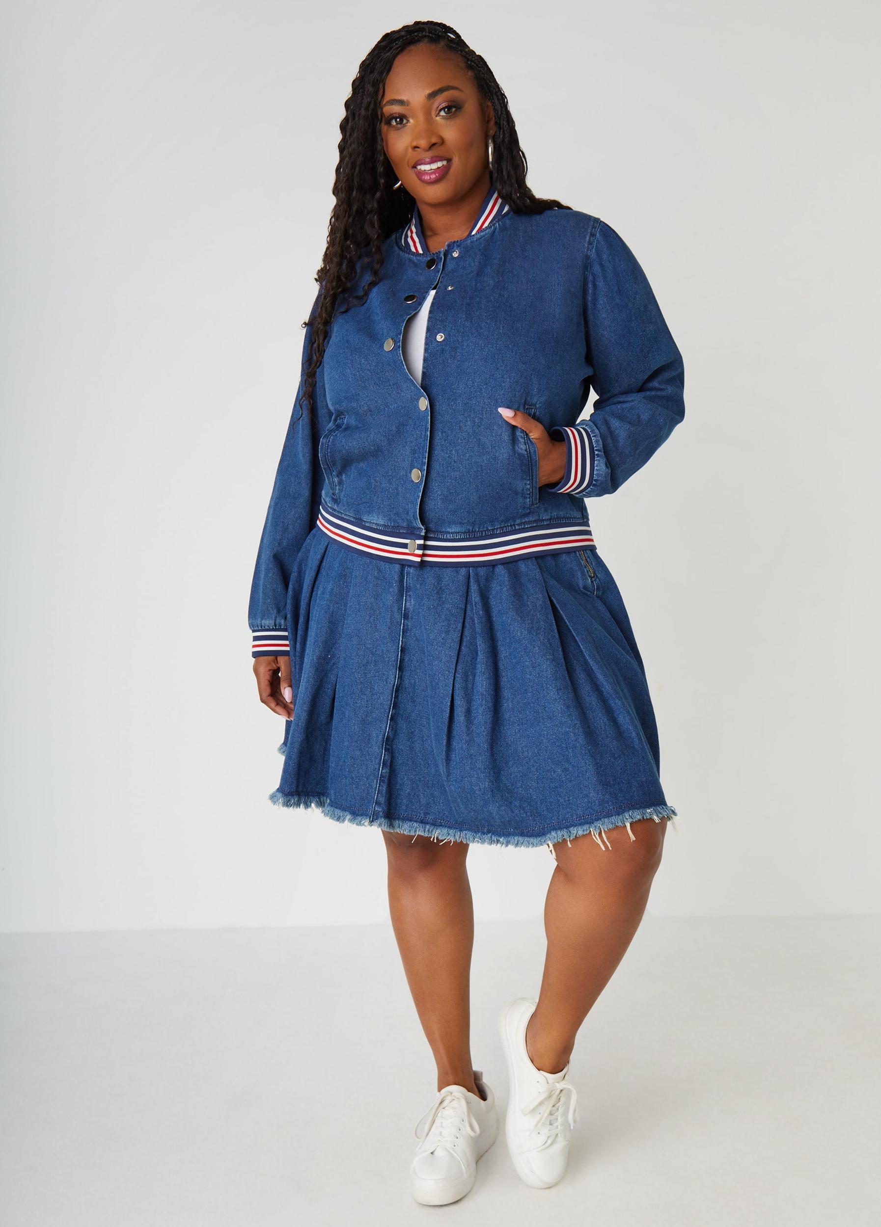 Denim Bomber Jacket Product Image