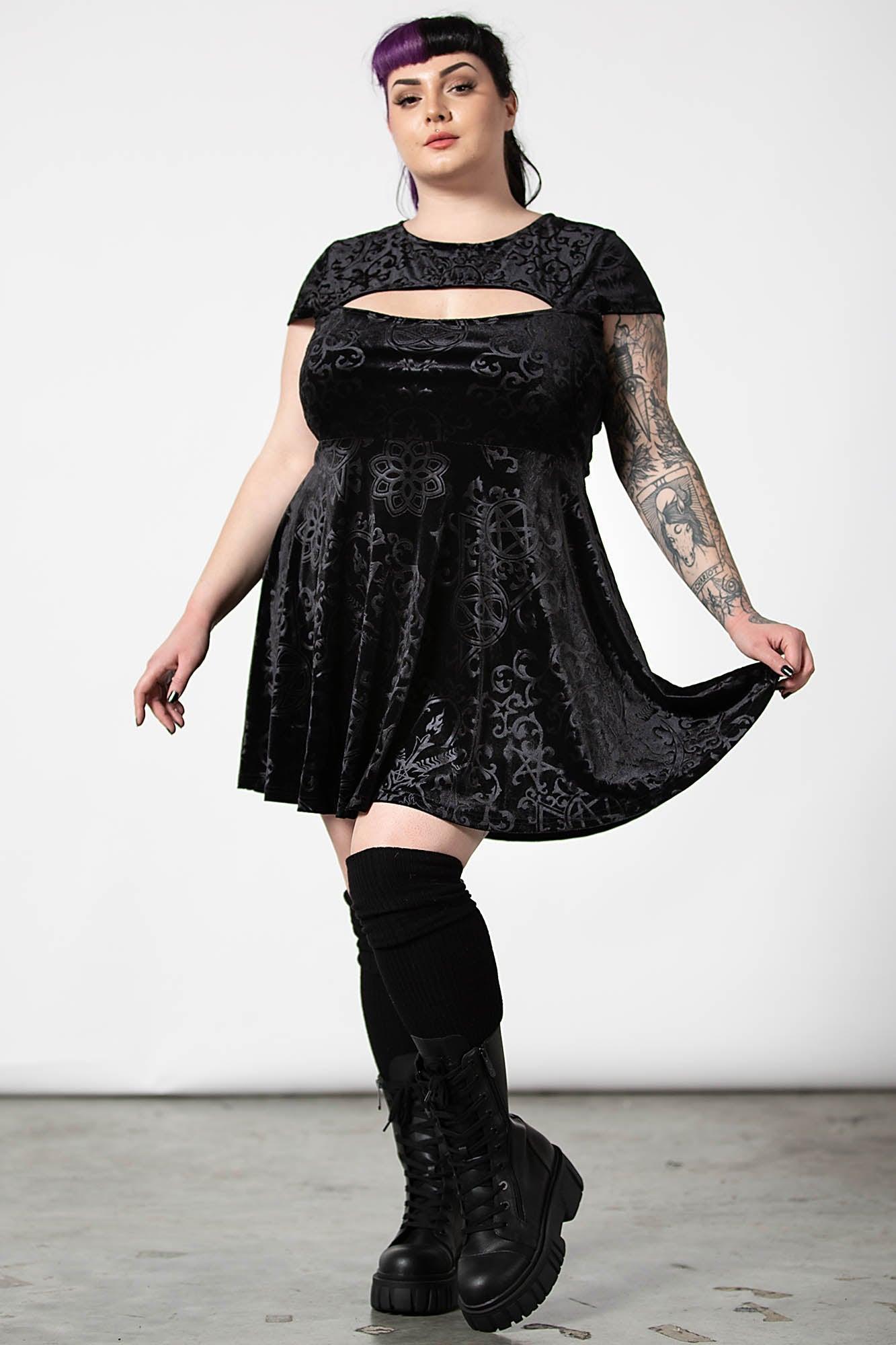 Blasphemia Keyhole Skater Dress Female Product Image