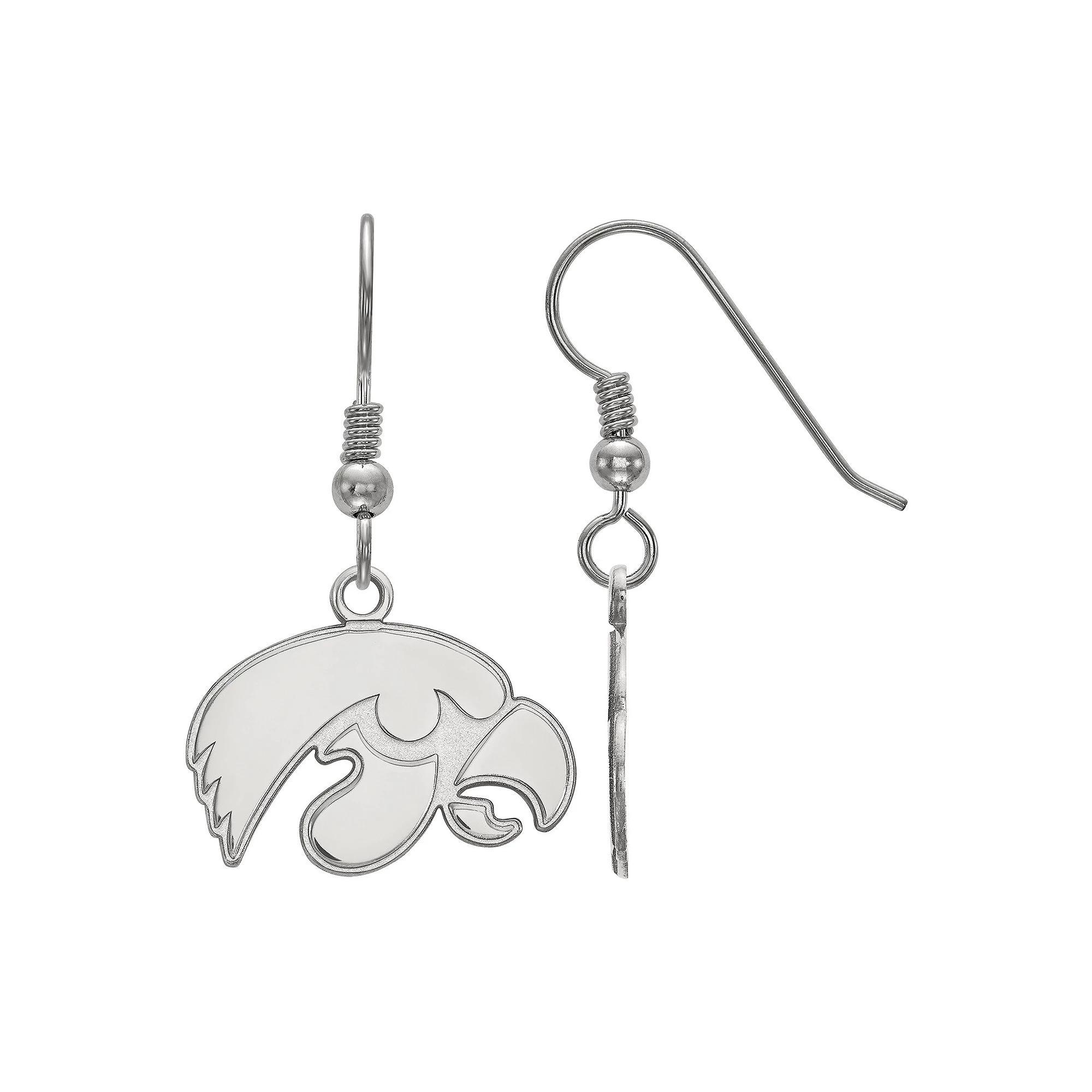 LogoArt Sterling Silver Iowa Hawkeyes Dangle Earrings, Womens Product Image