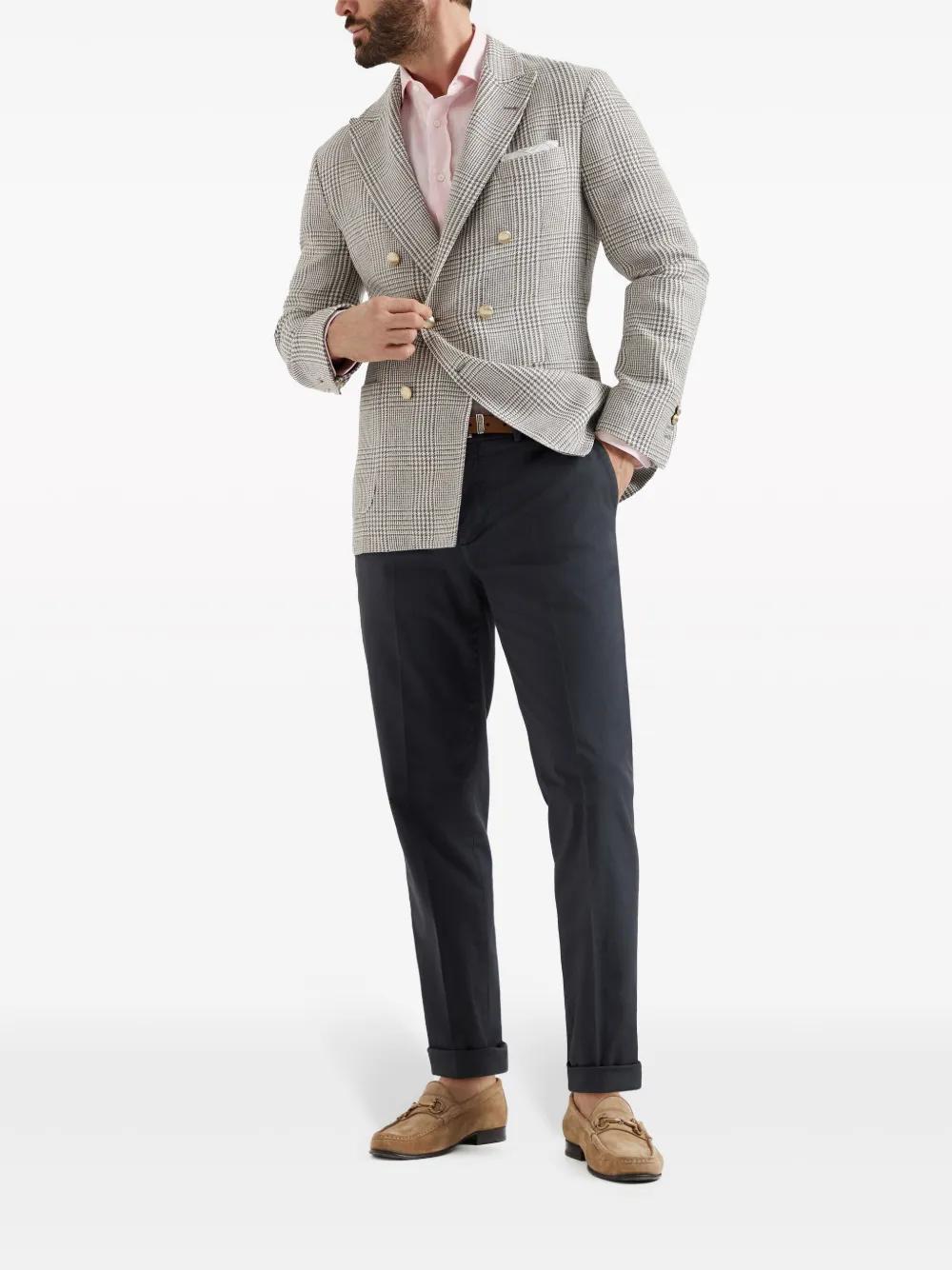 straight-leg cotton-blend trousers Product Image