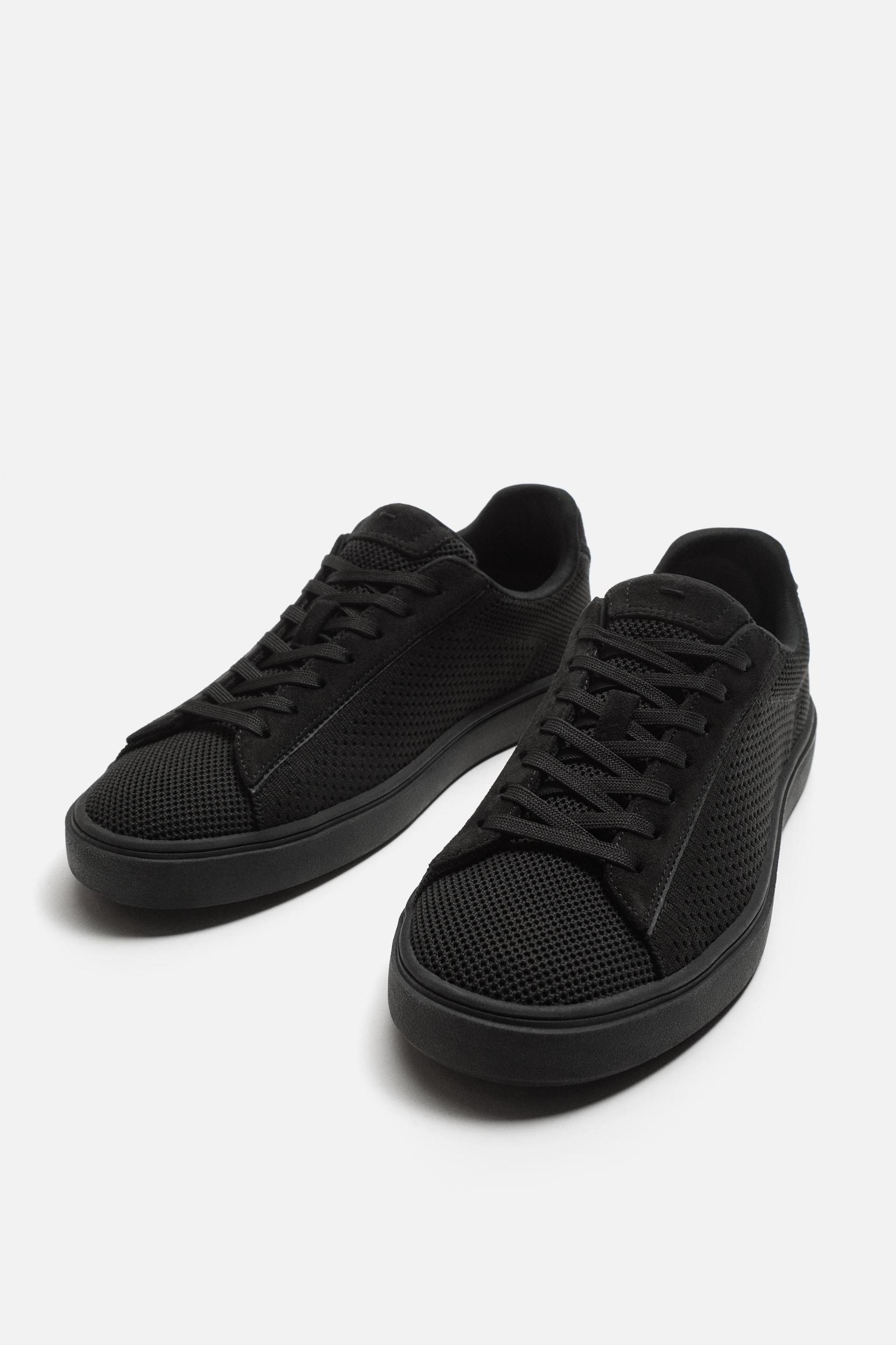 KNIT FABRIC SNEAKERS Product Image