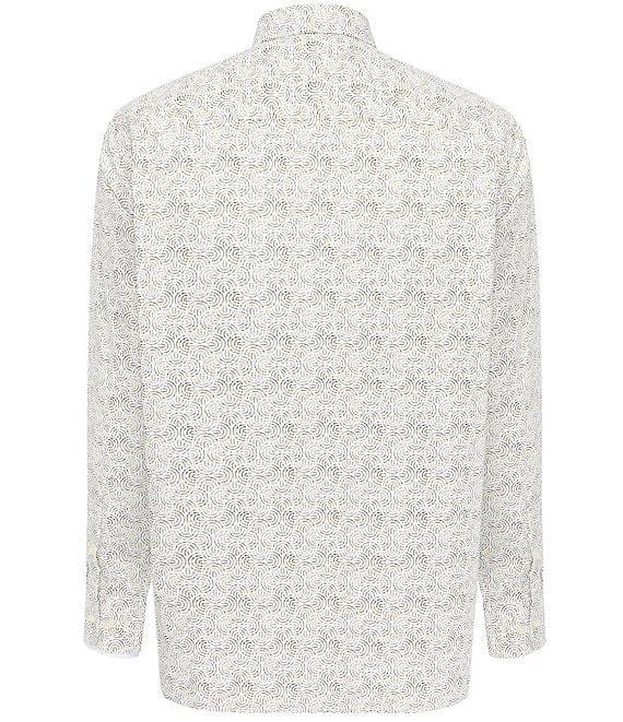 Visconti Swirl Print Stretch Long Sleeve Woven Shirt Product Image