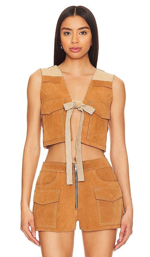 Sugar Suede Vest Understated Leather Product Image