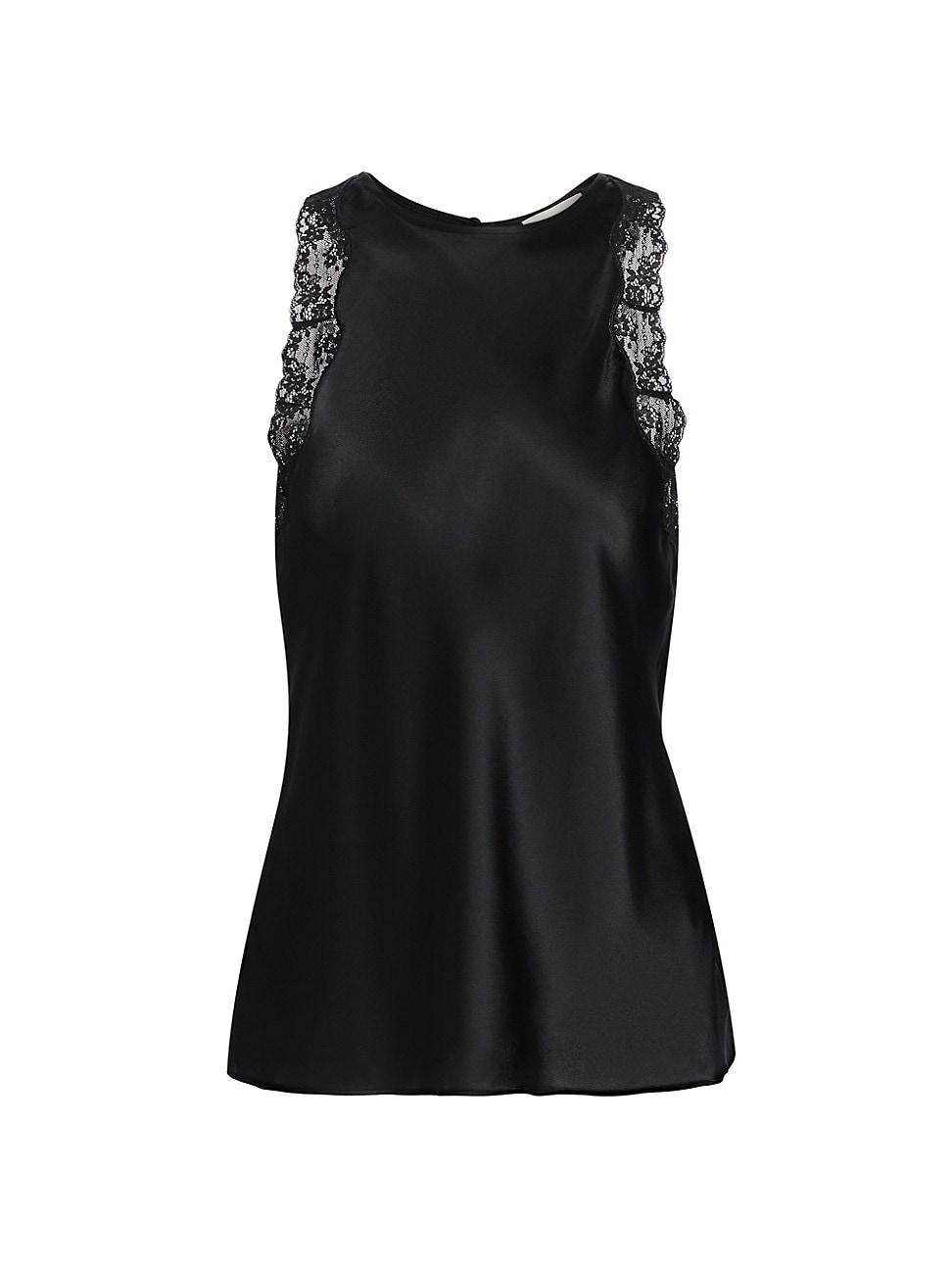 Womens Ronan Silk Lace Racerback Tank Product Image
