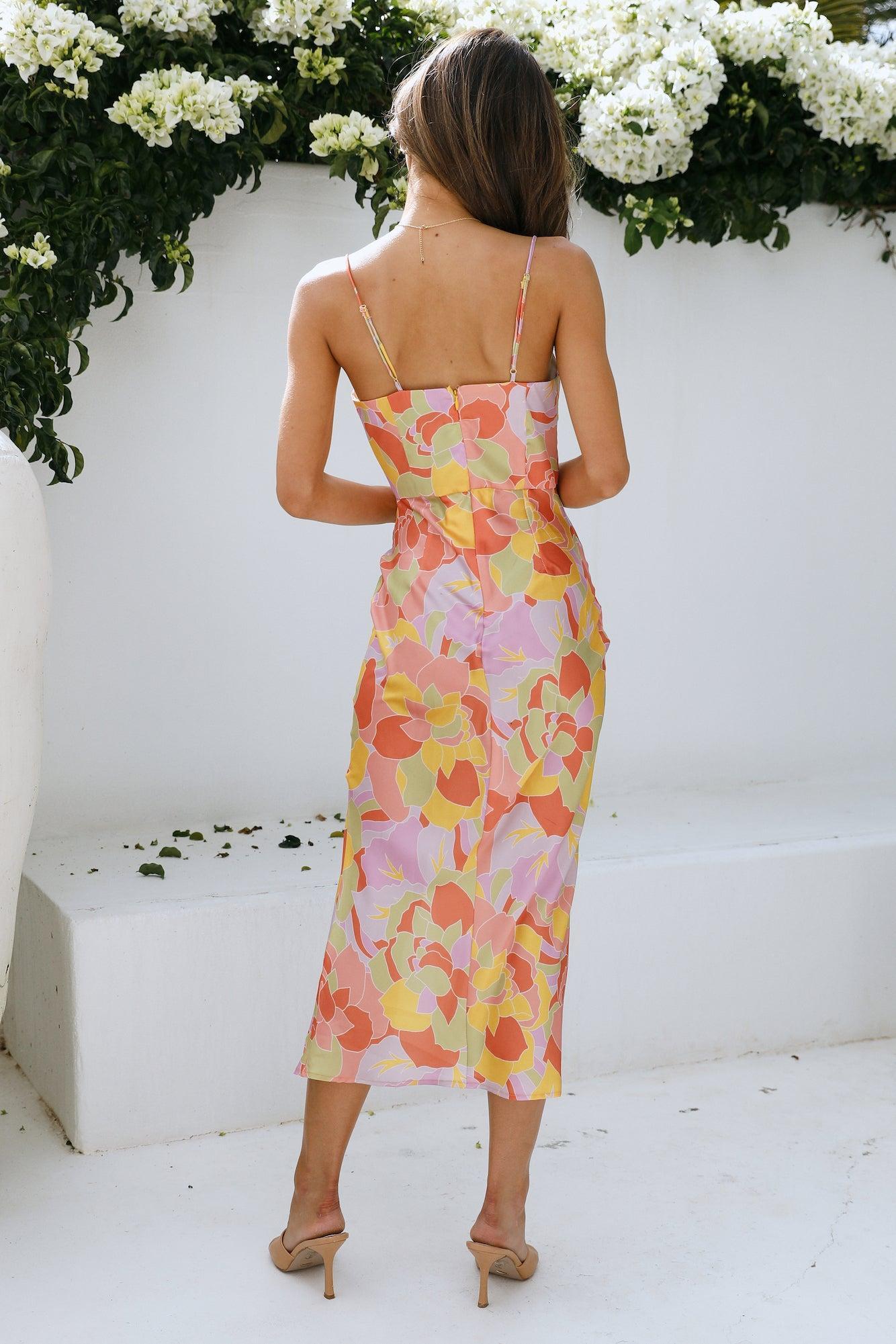 RUNAWAY Tammy Dress Sage Floral Product Image