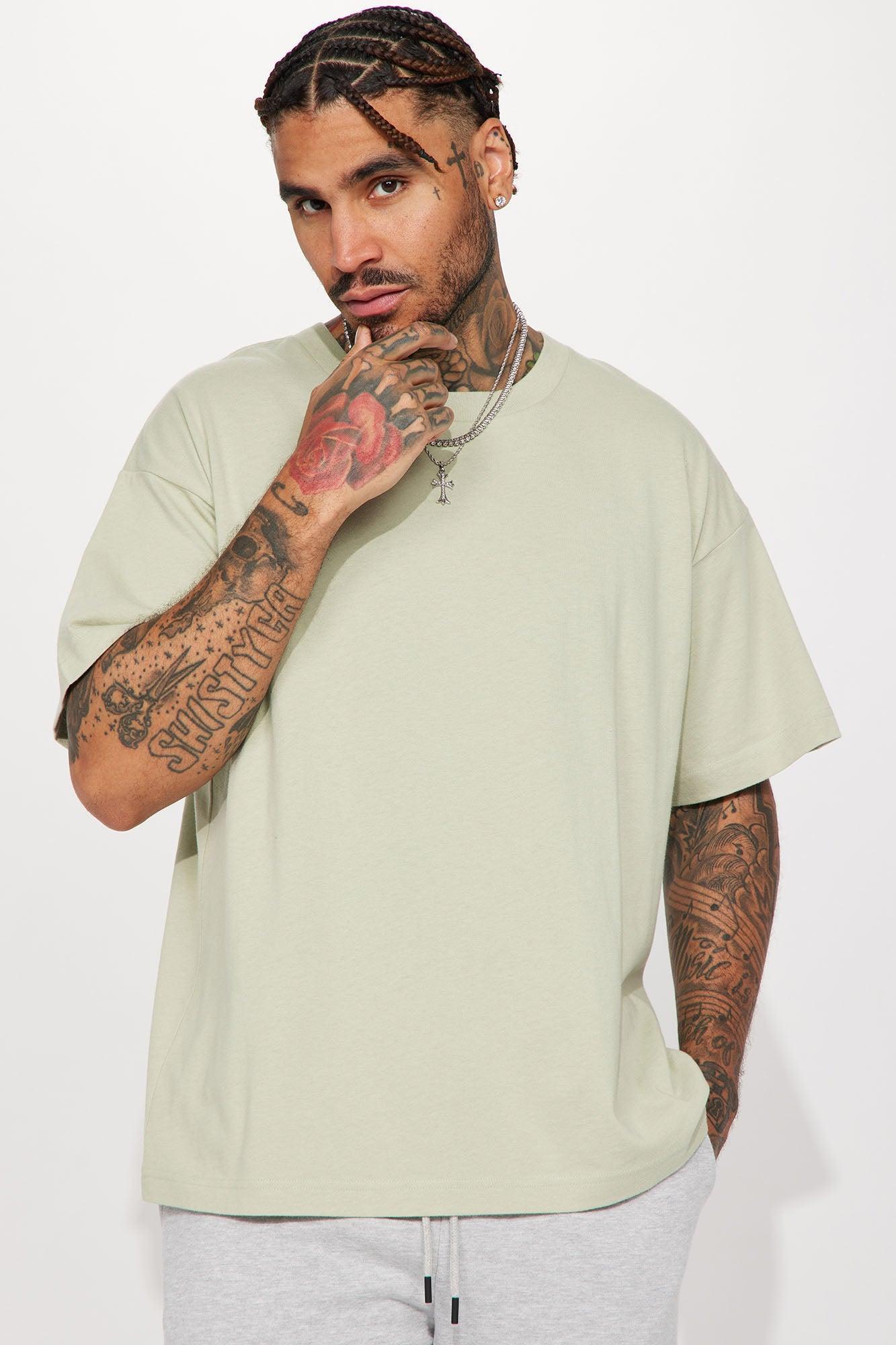 Essential Oversize Short Sleeve Tee - Sage Product Image