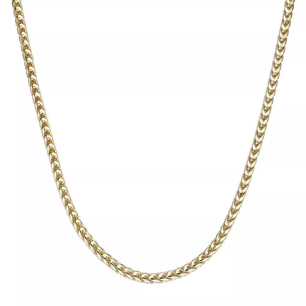 Mens LYNX 14k Gold Over Silver 3.8mm Franco Chain Necklace Gold Tone Product Image