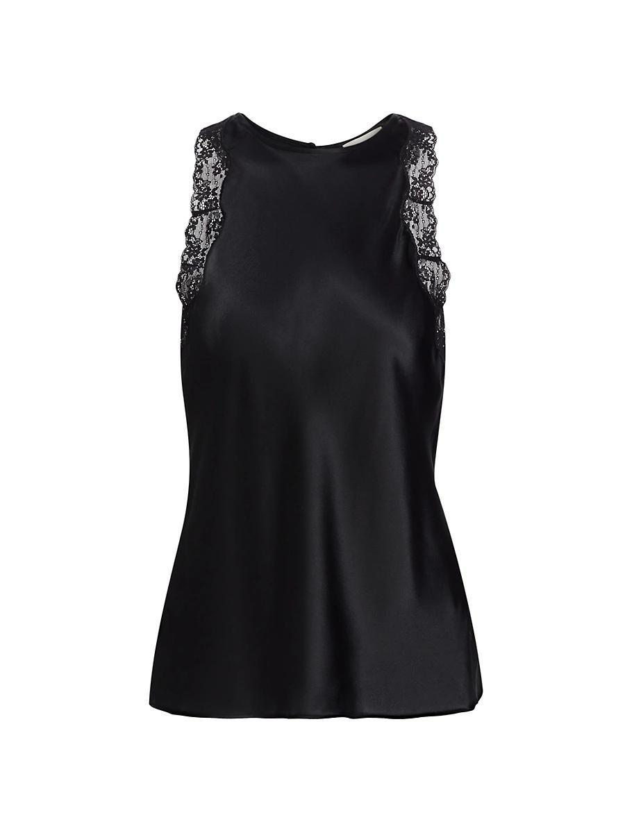 Womens Ronan Silk Lace Racerback Tank Product Image