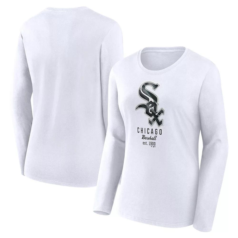 Women's Fanatics Branded  White Chicago White Sox Long Sleeve T-Shirt, Size: Large Product Image