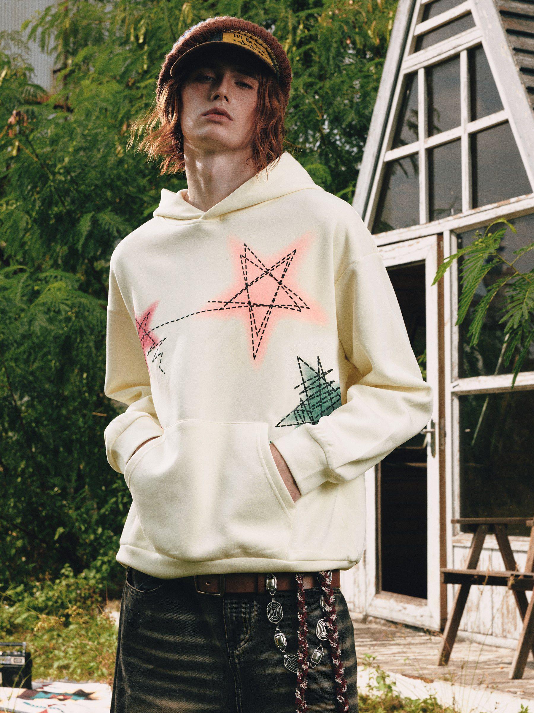 Aelfric Eden Graffiti Star Graphic Pullover Hoodie Product Image