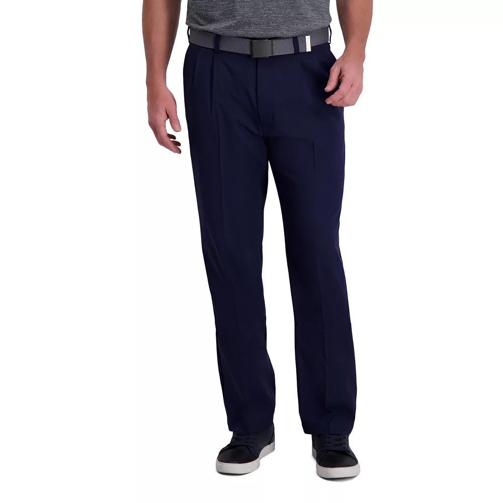 Men's Haggar® Cool Right® Performance Flex Classic-Fit Pleated Pants, Size: 44X29, Green Product Image