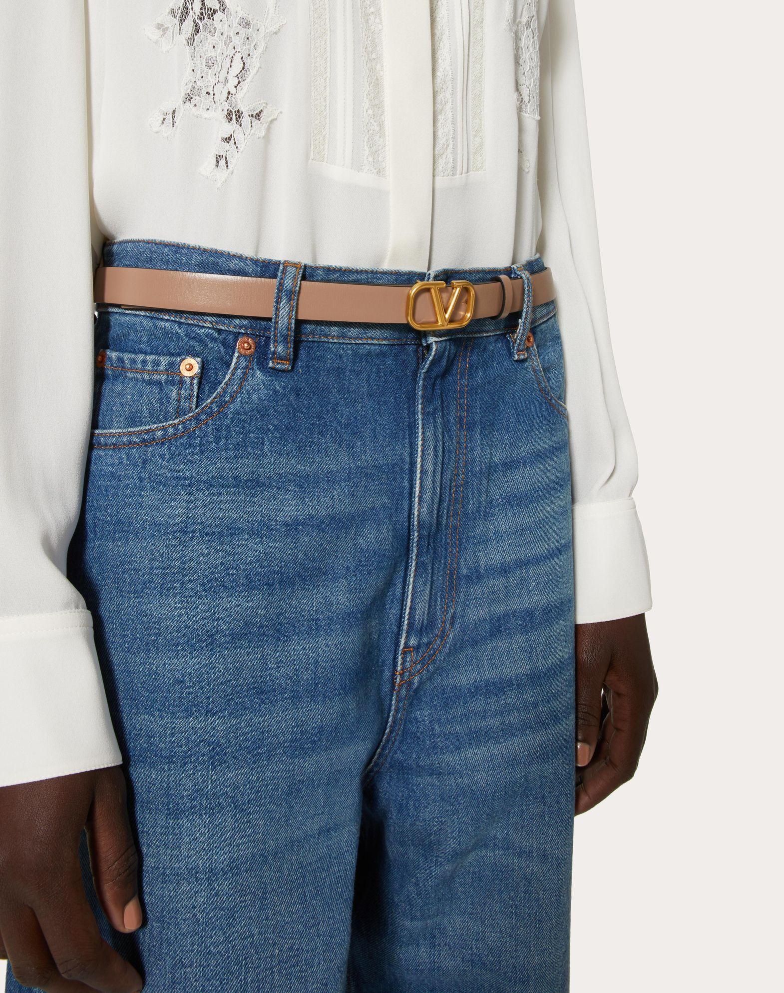 Reversible Vlogo Signature Belt In Glossy Calfskin 20 Mm Product Image