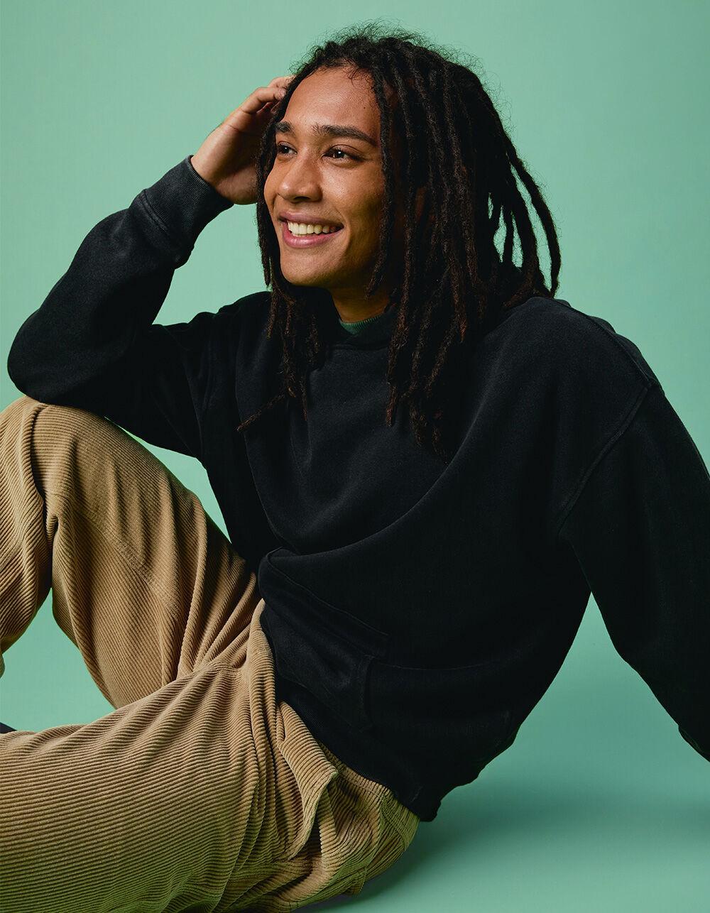 RSQ Mens Washed Oversized Hoodie - RUST Product Image