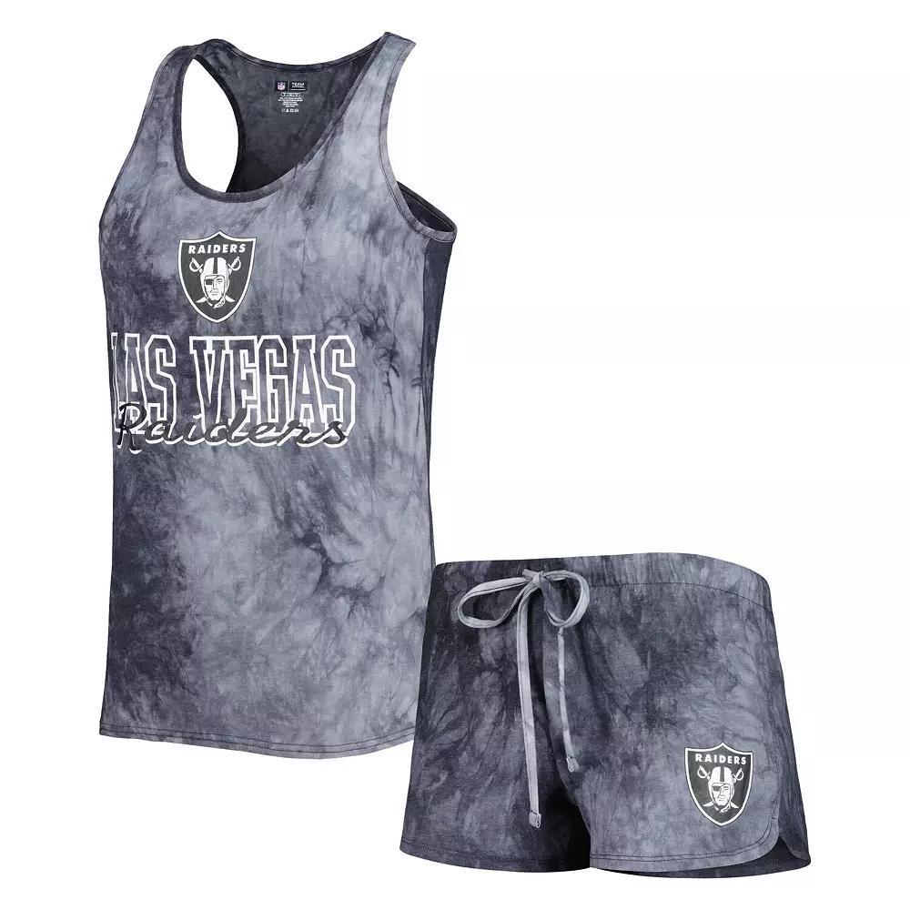 Women's Concepts Sport Charcoal Las Vegas Raiders Billboard Scoop Neck Racerback Tank Top and Shorts Sleep Set, Size: XL, Lvr Charco Product Image