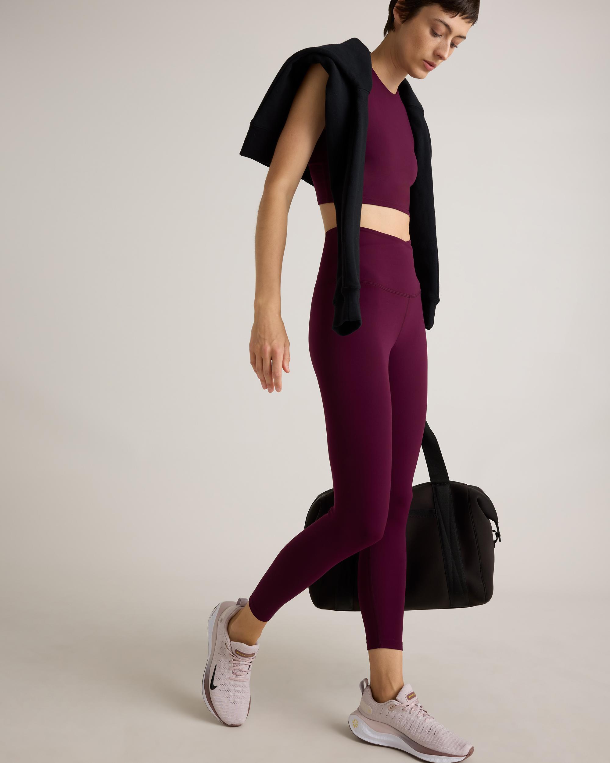 Quince | Women's Ultra-Form High-Rise Crossover Legging Nylon/Spandex Product Image