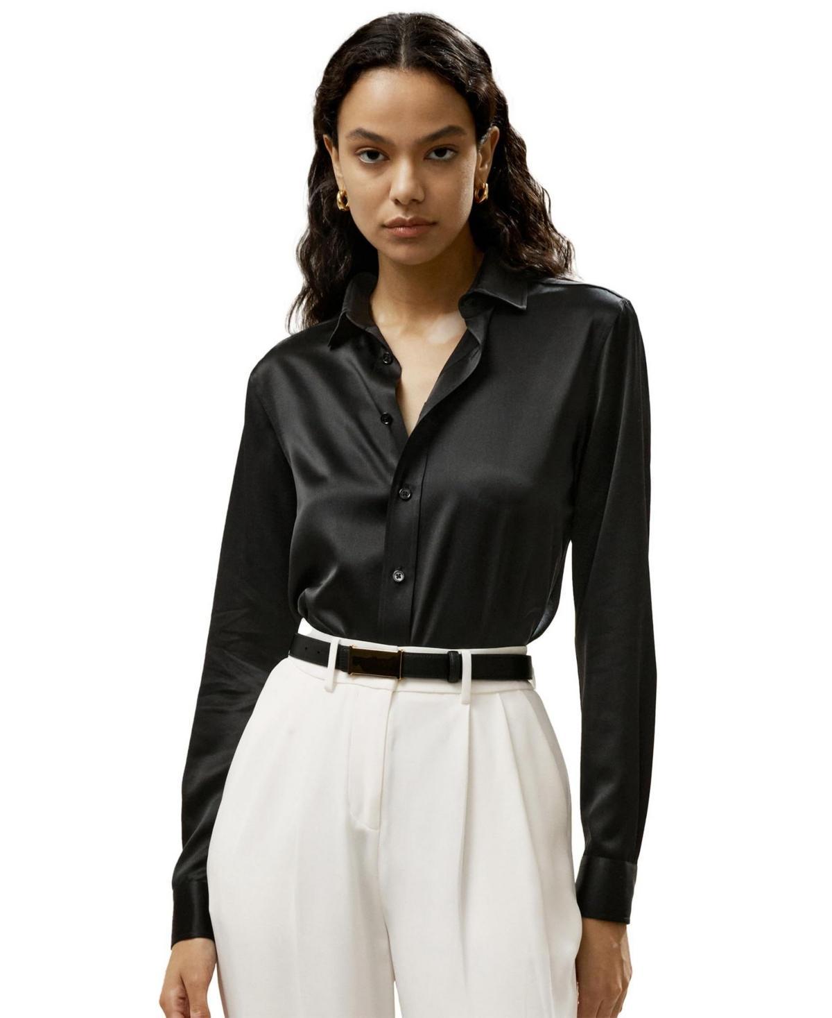 Lilysilk Womens Tailored Button Down Silk Shirt Product Image