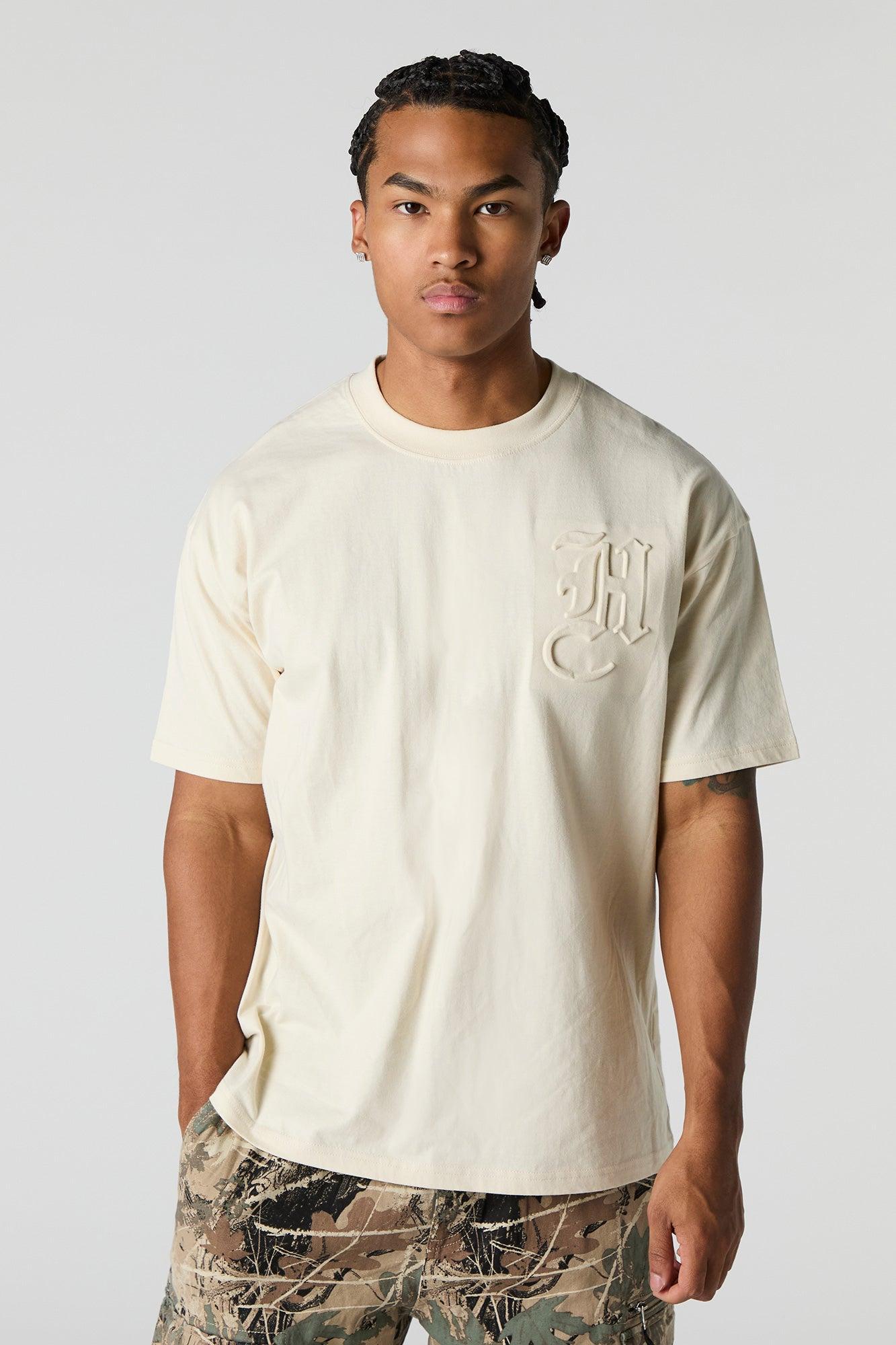 From Nobody To Somebody Embossed T-Shirt Male Product Image