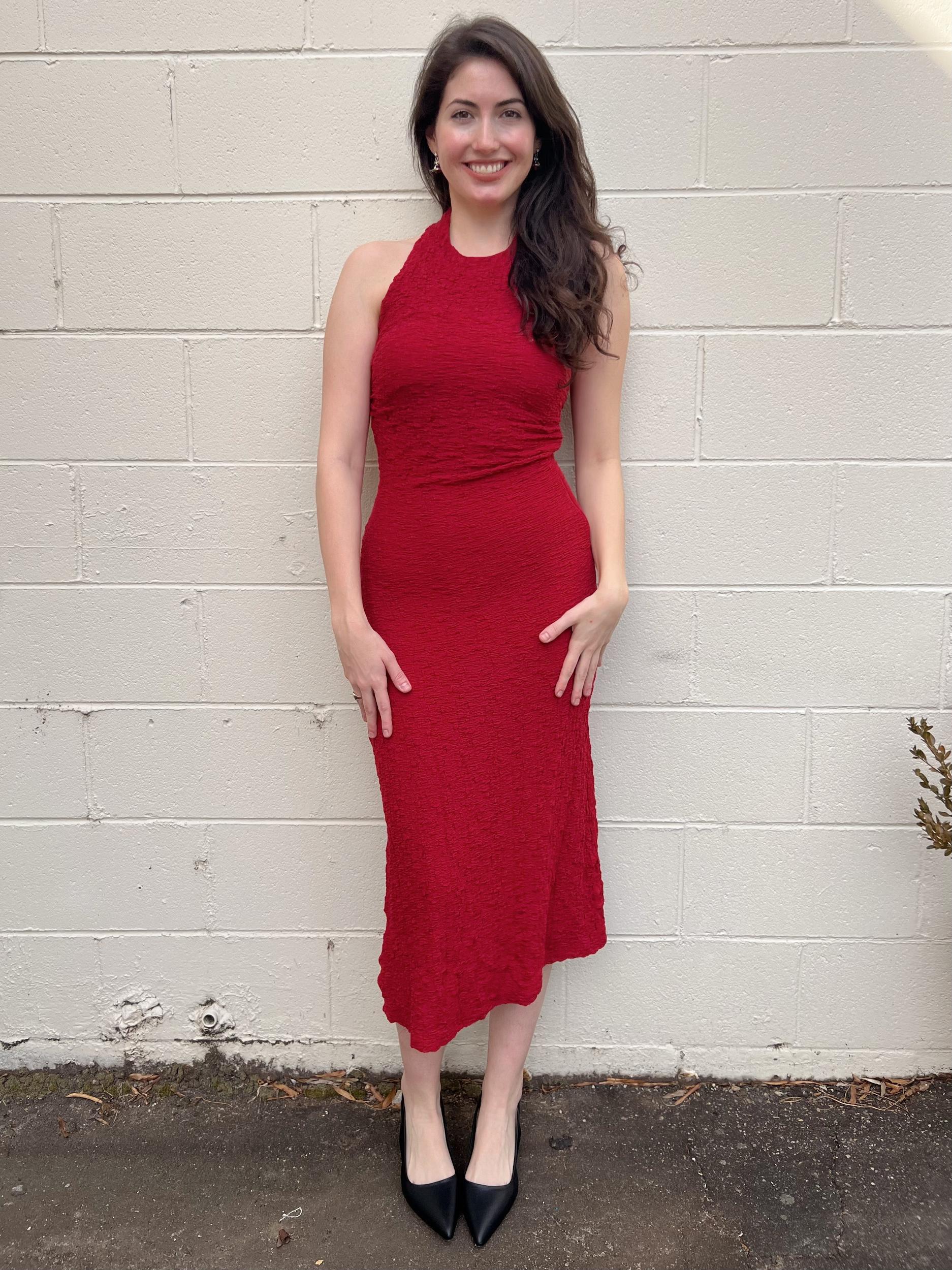 Invite Only Red Halter Dress Product Image