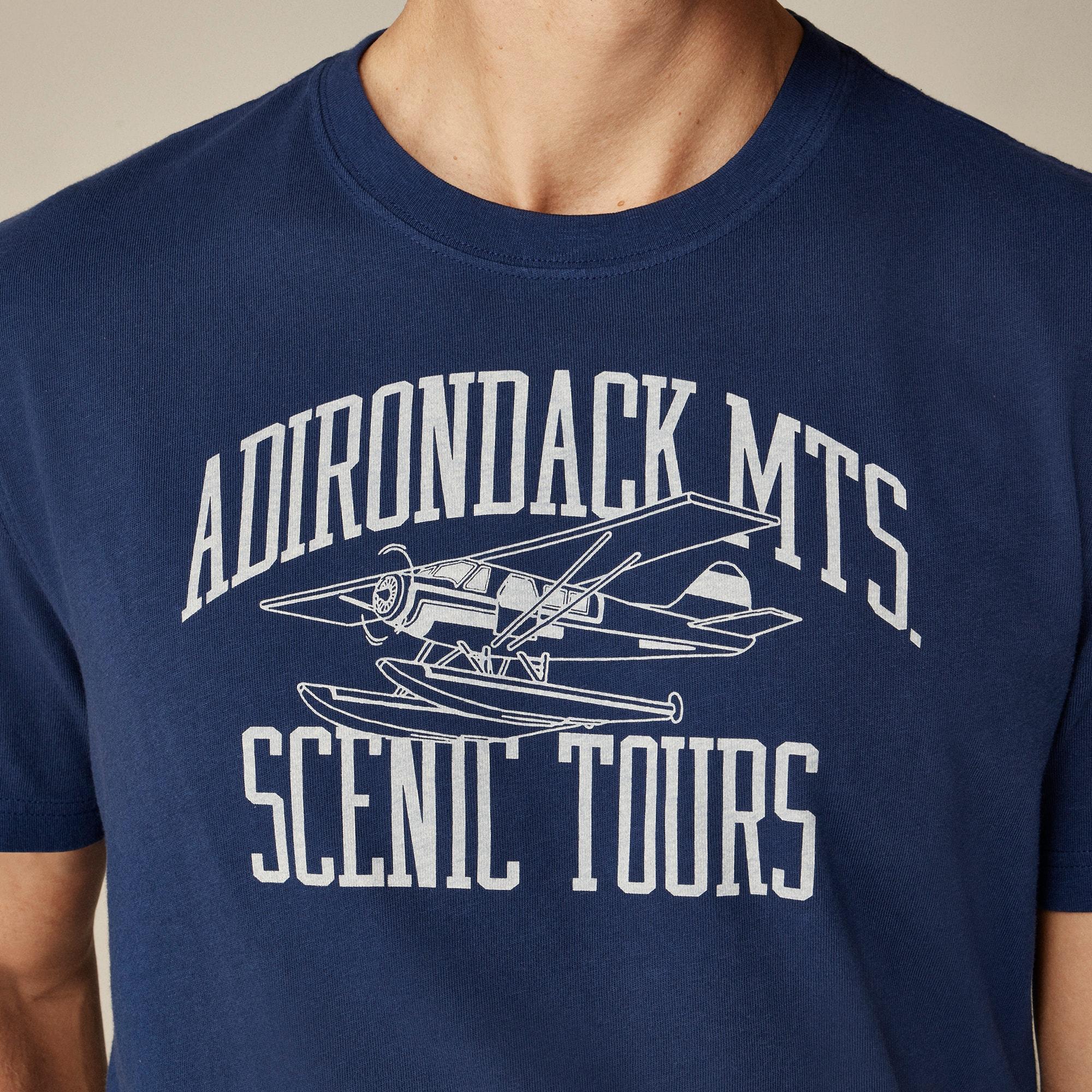Vintage-wash cotton "Adirondacks" graphic T-shirt Product Image