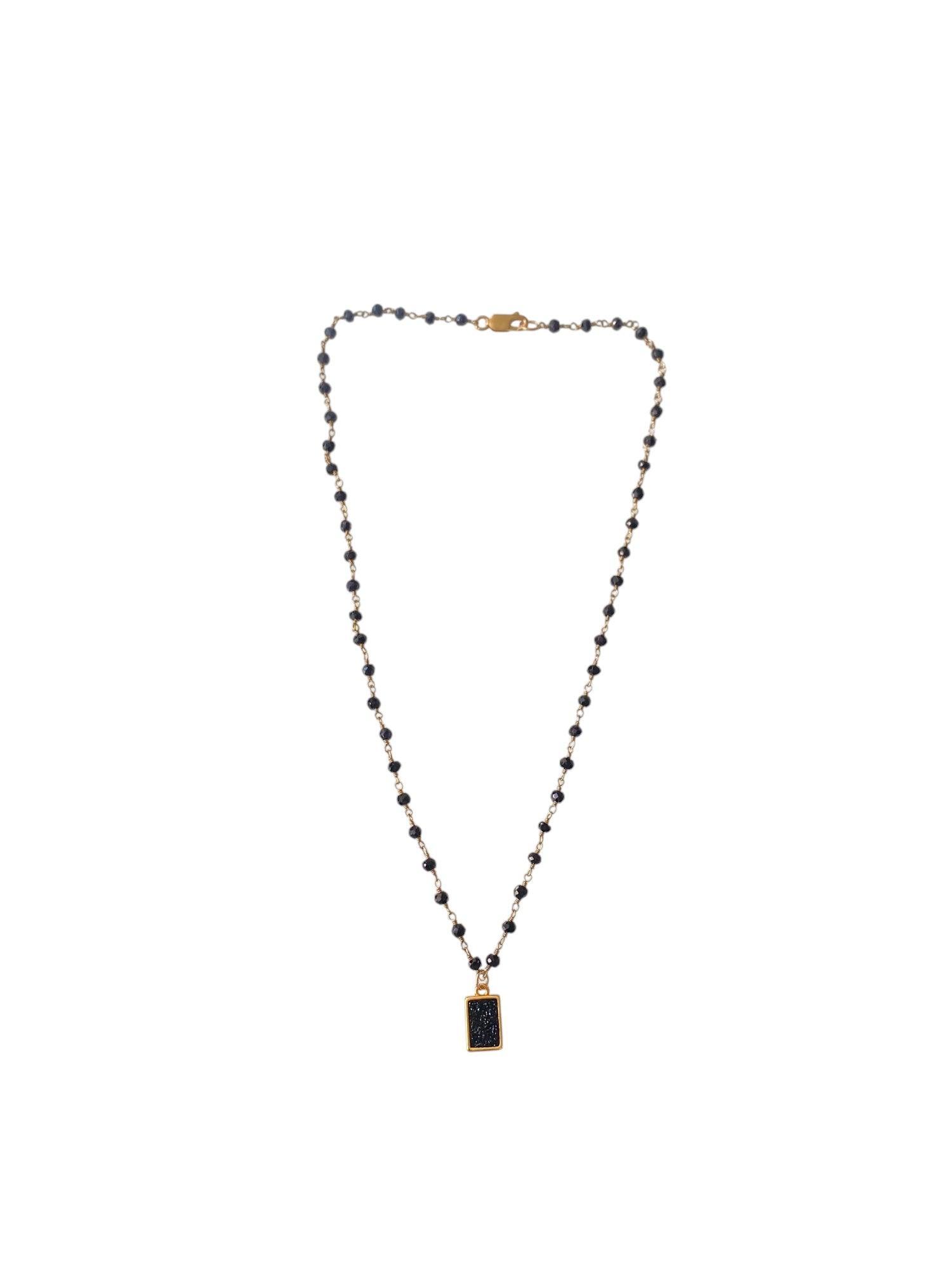 Black Onyx Wire Wrapped Pendant Necklace Product Image