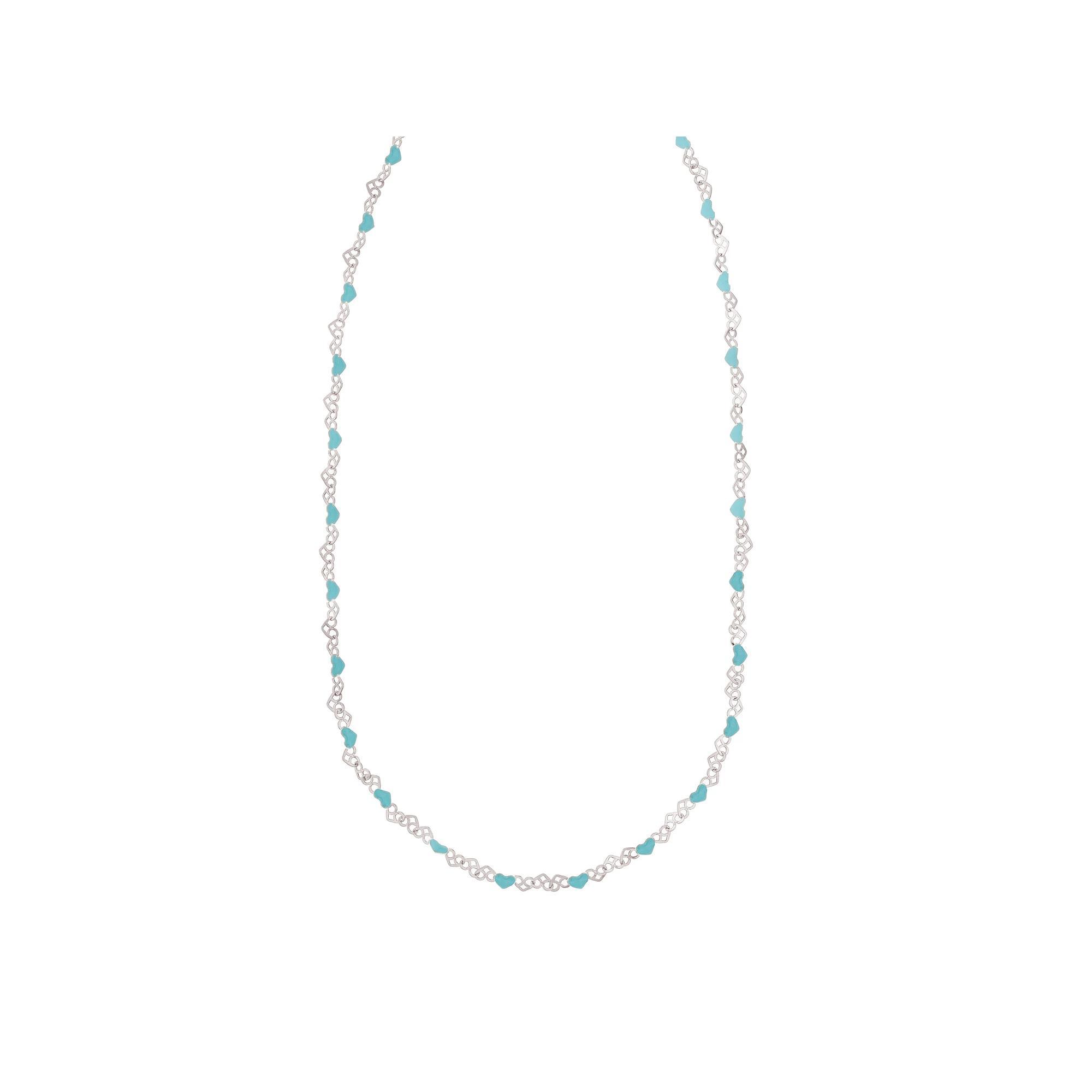 Sterling Silver Blue Enamel Beaded Necklace, Women's, Size: 18" Product Image