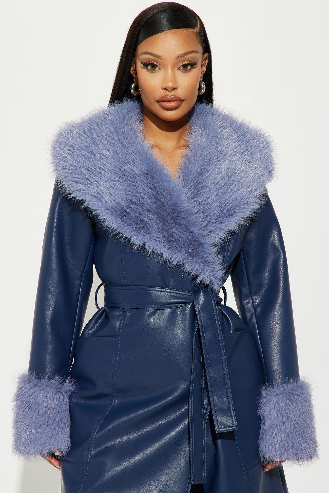 On A Pedestal Trench Coat - Navy Product Image