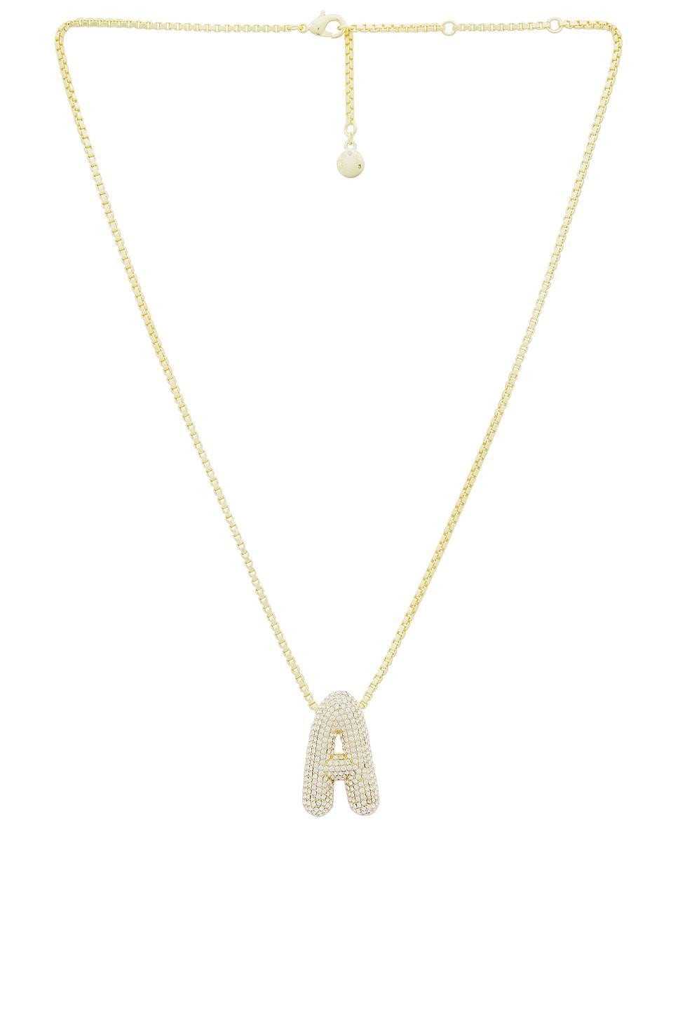 Pave Bubble Initial Necklace BaubleBar Product Image